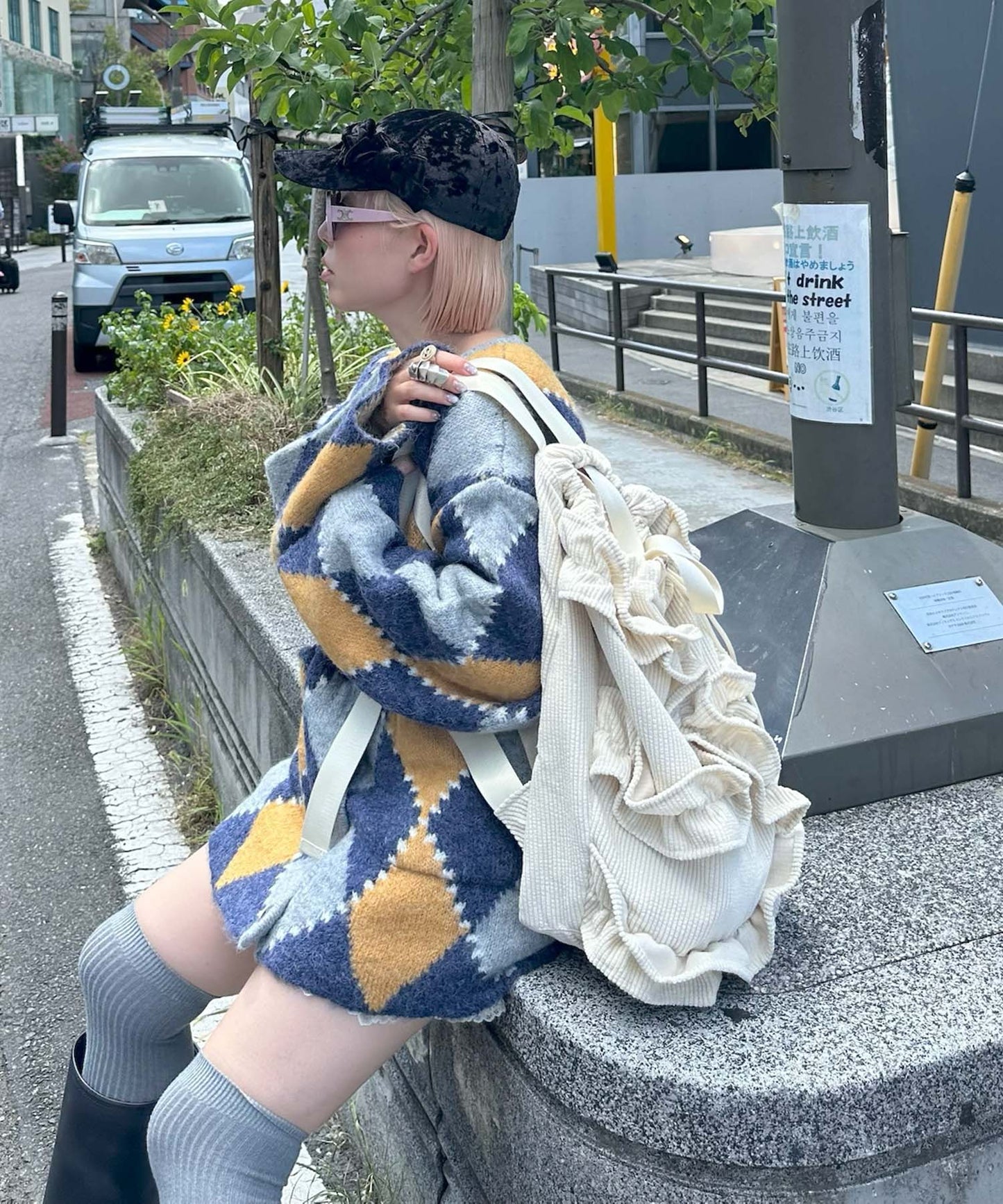 【Alley Tokyo × Casselini】リボン３コキャップ【ブラック系その他】