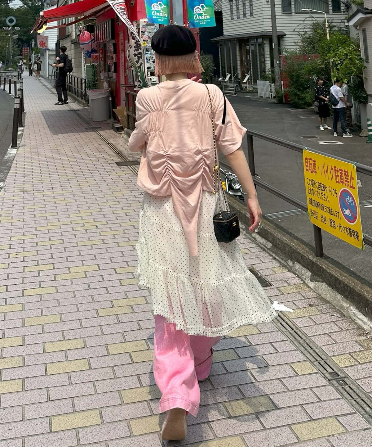 ドットアシメチュールスカート【アイボリー】