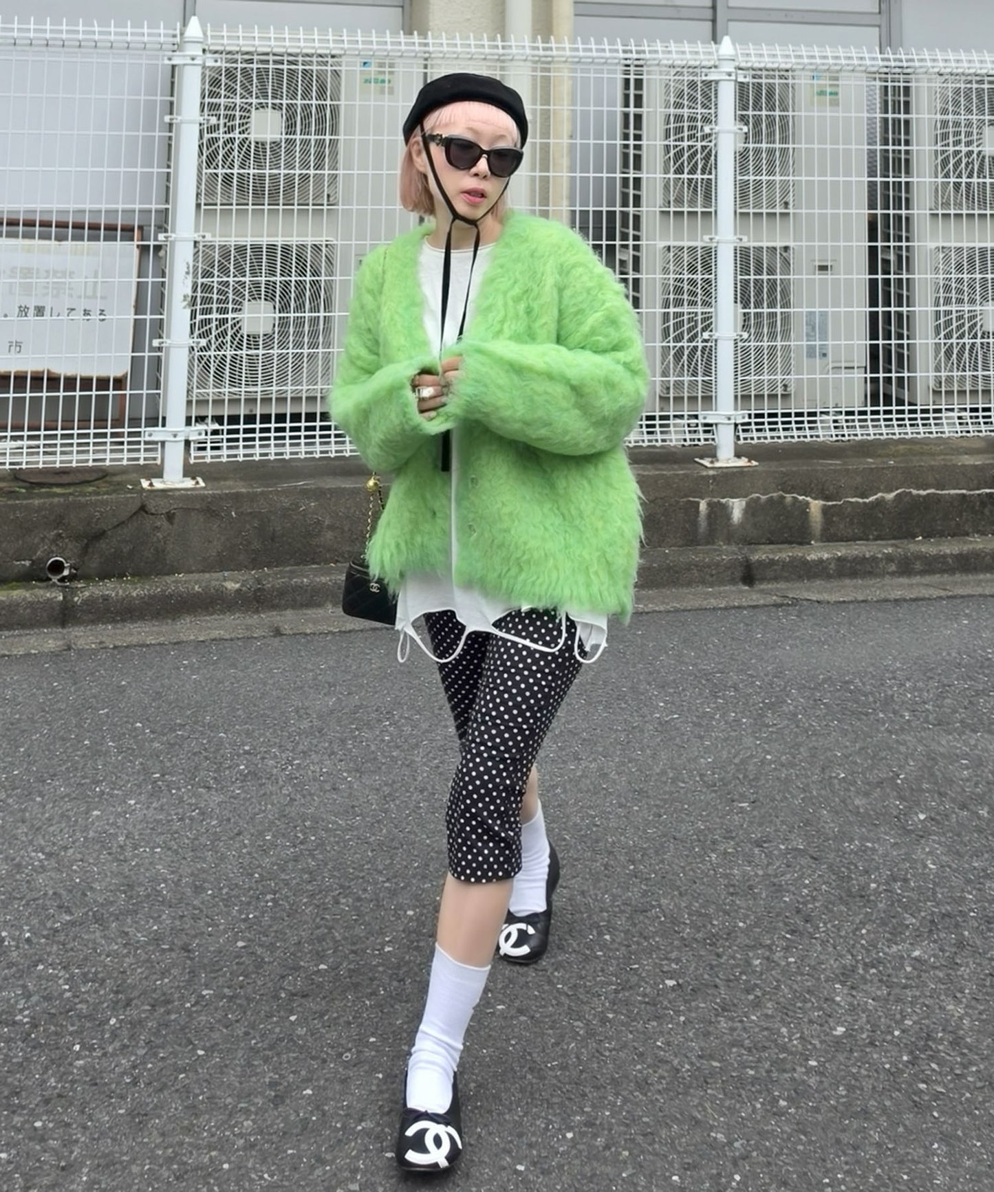 もっさもさ過ぎるカーデ【ライトグリーン】