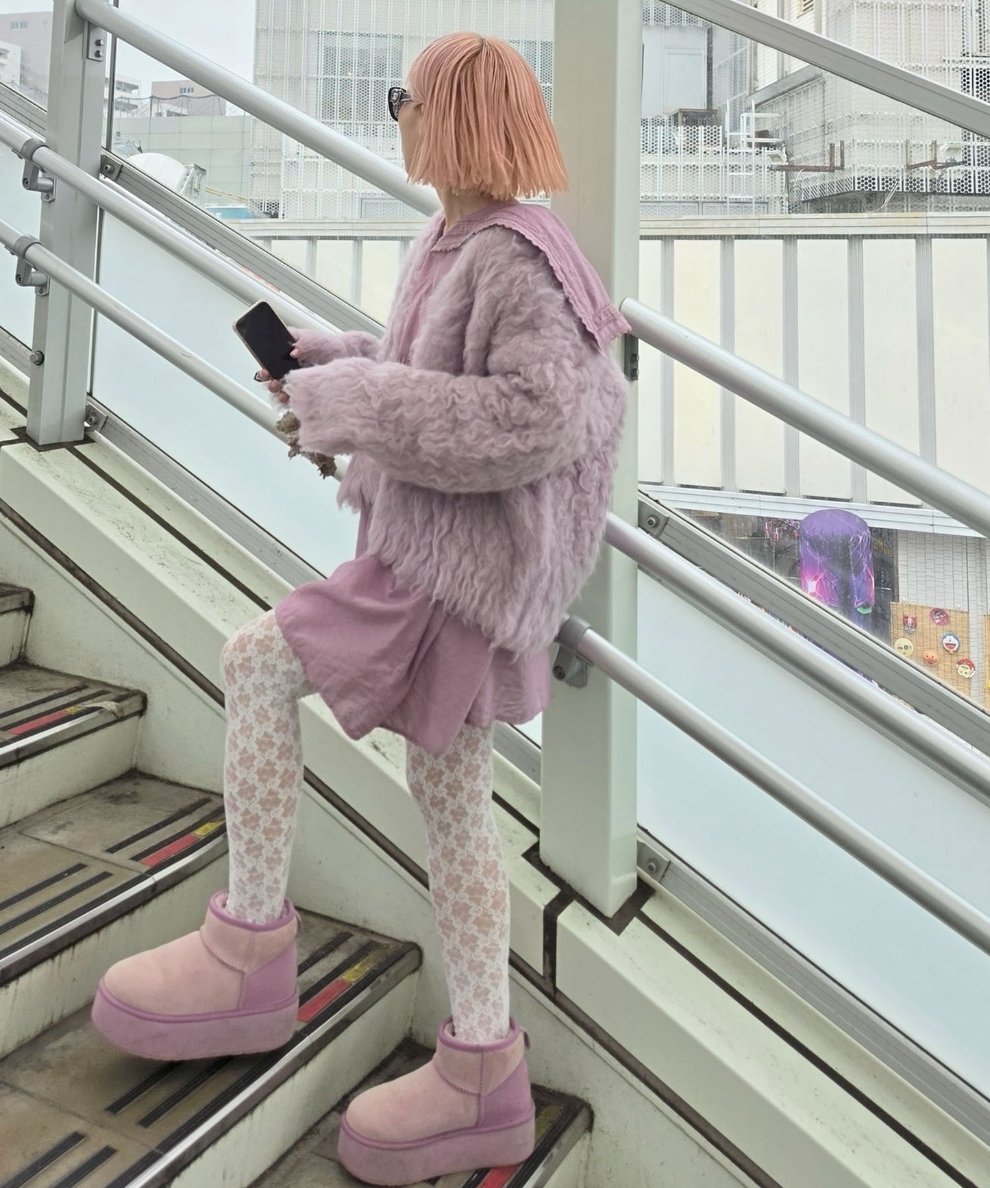 もっさもさ過ぎるカーデ【ラベンダー】