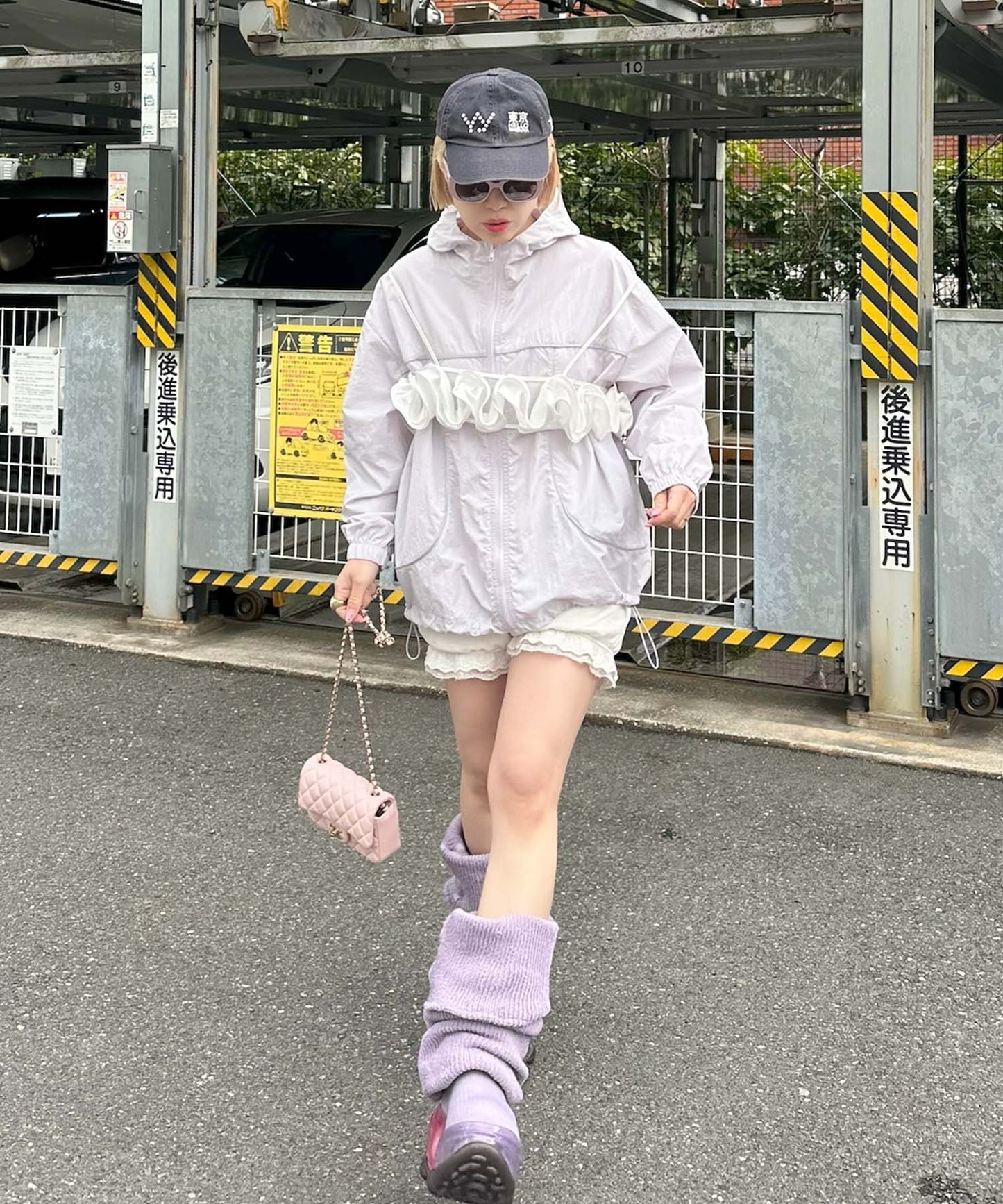 シャカシャカスポーツブルゾン【ラベンダー】