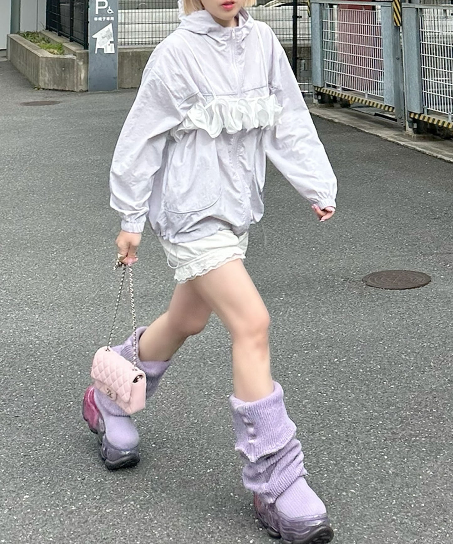 シャカシャカスポーツブルゾン【ラベンダー】