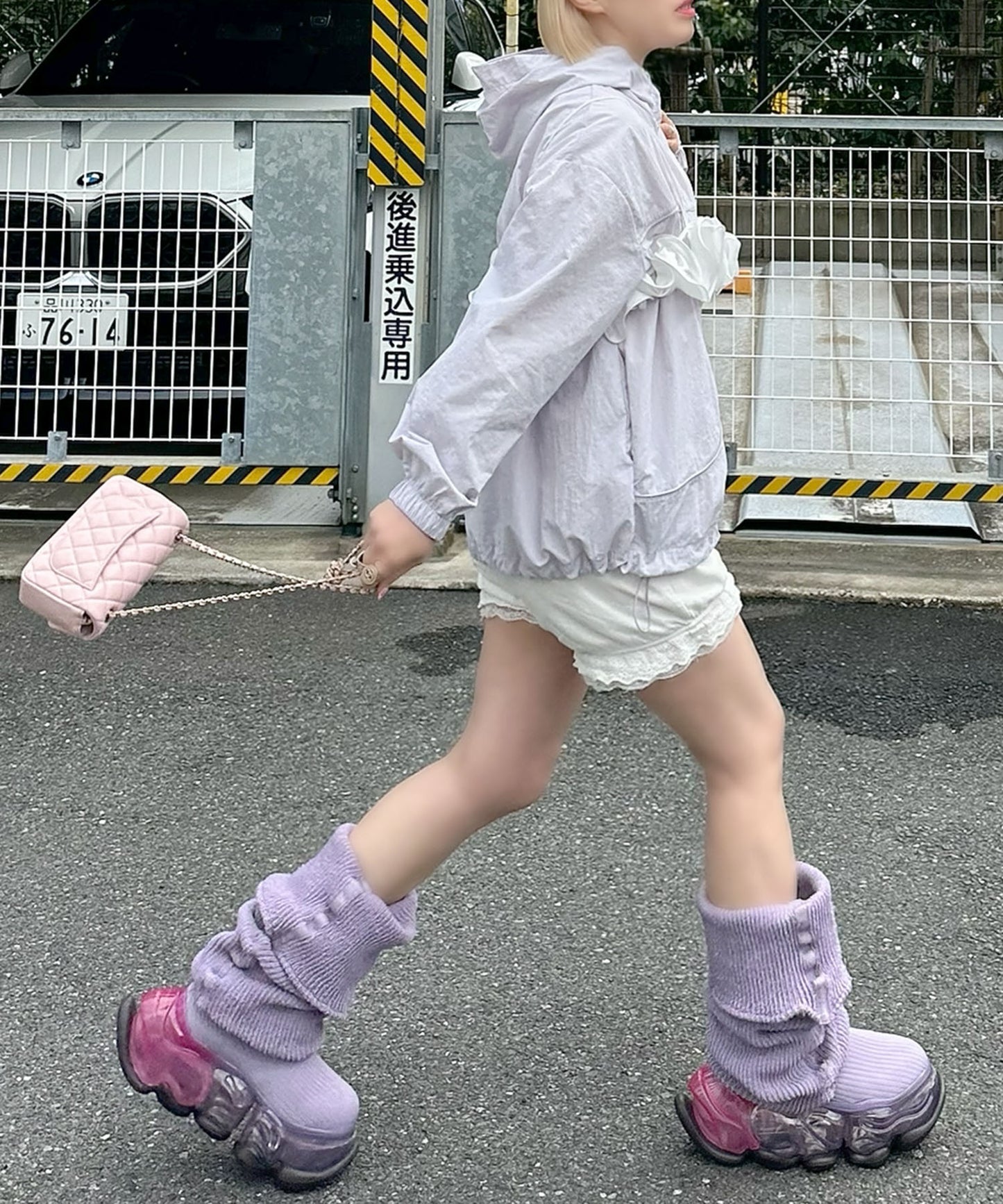 シャカシャカスポーツブルゾン【ラベンダー】