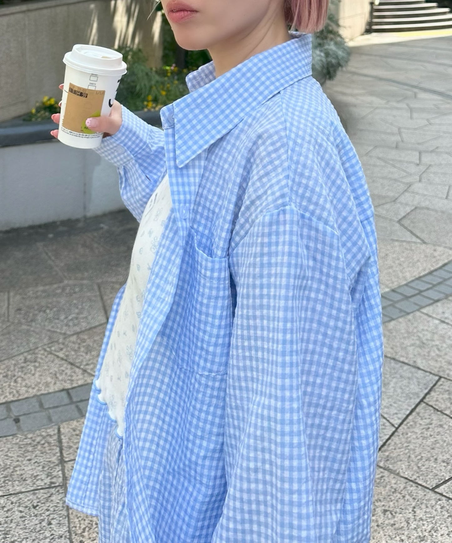 ラフなシャツ＆ショーパンセット【サックスブルー系その他】