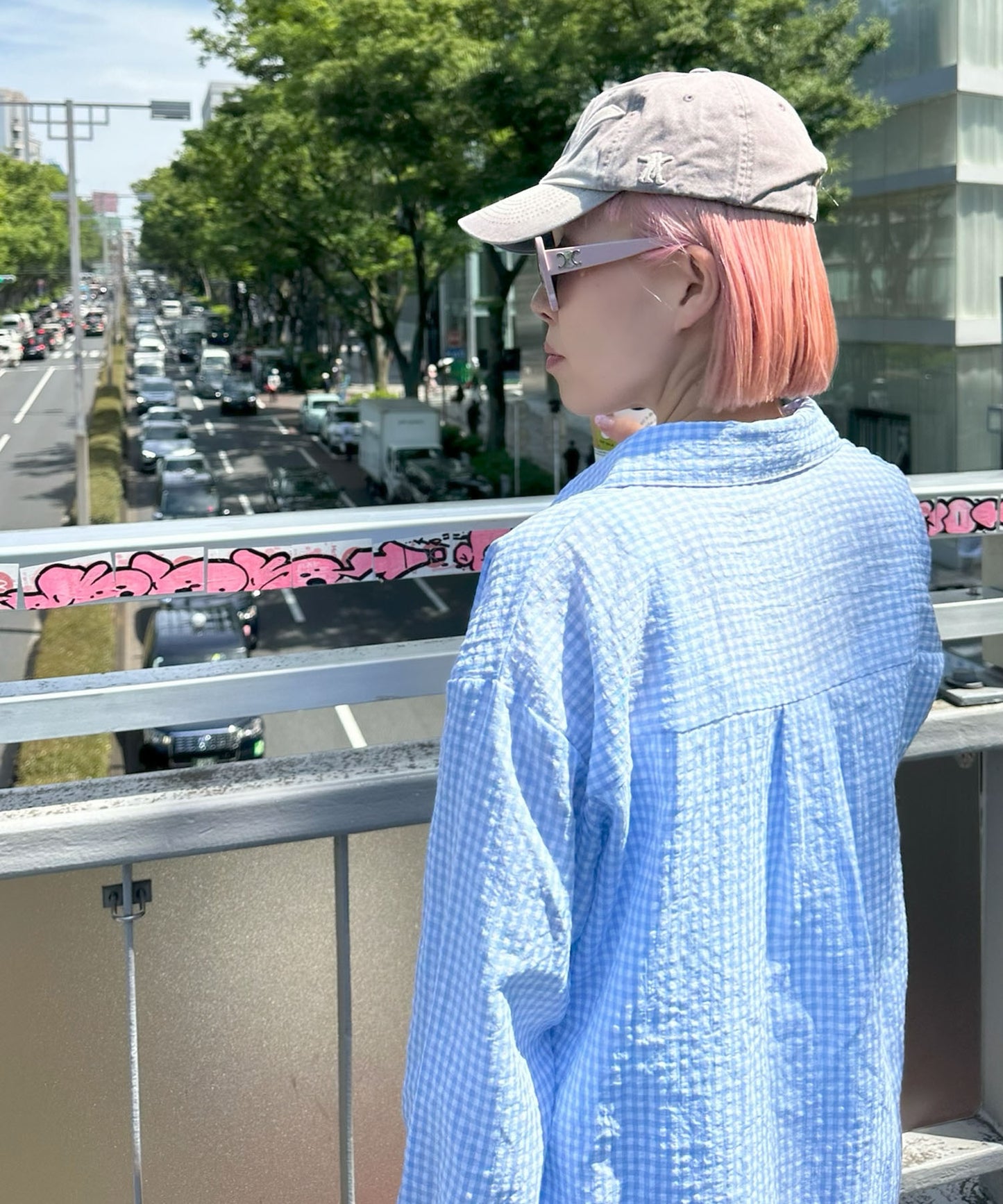 ラフなシャツ＆ショーパンセット【サックスブルー系その他】