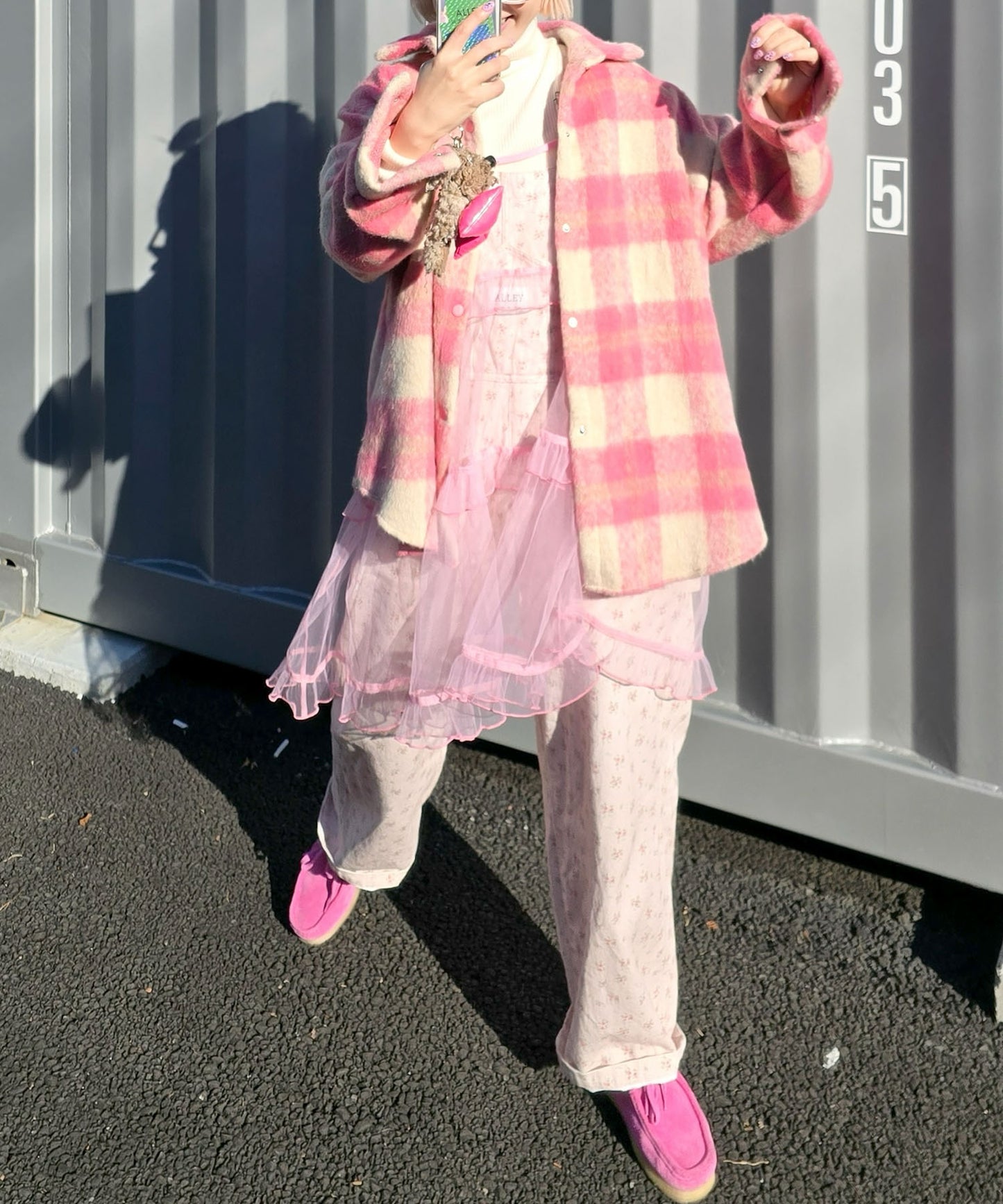 フリルティアードキャミワンピミニ【ピンク】