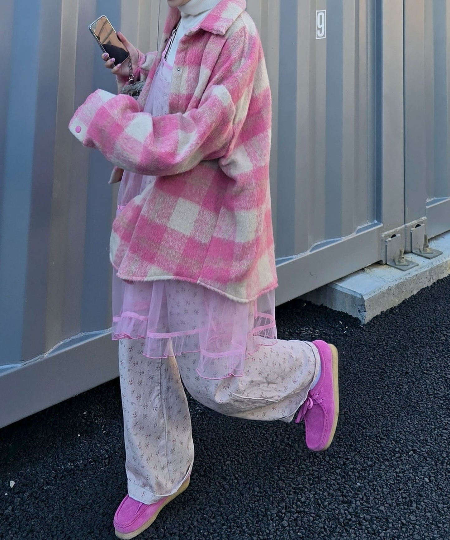 フリルティアードキャミワンピミニ【ピンク】