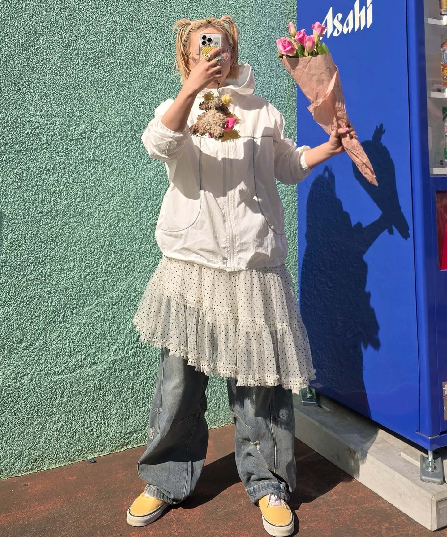 シャカシャカスポーツブルゾン【オフホワイト】