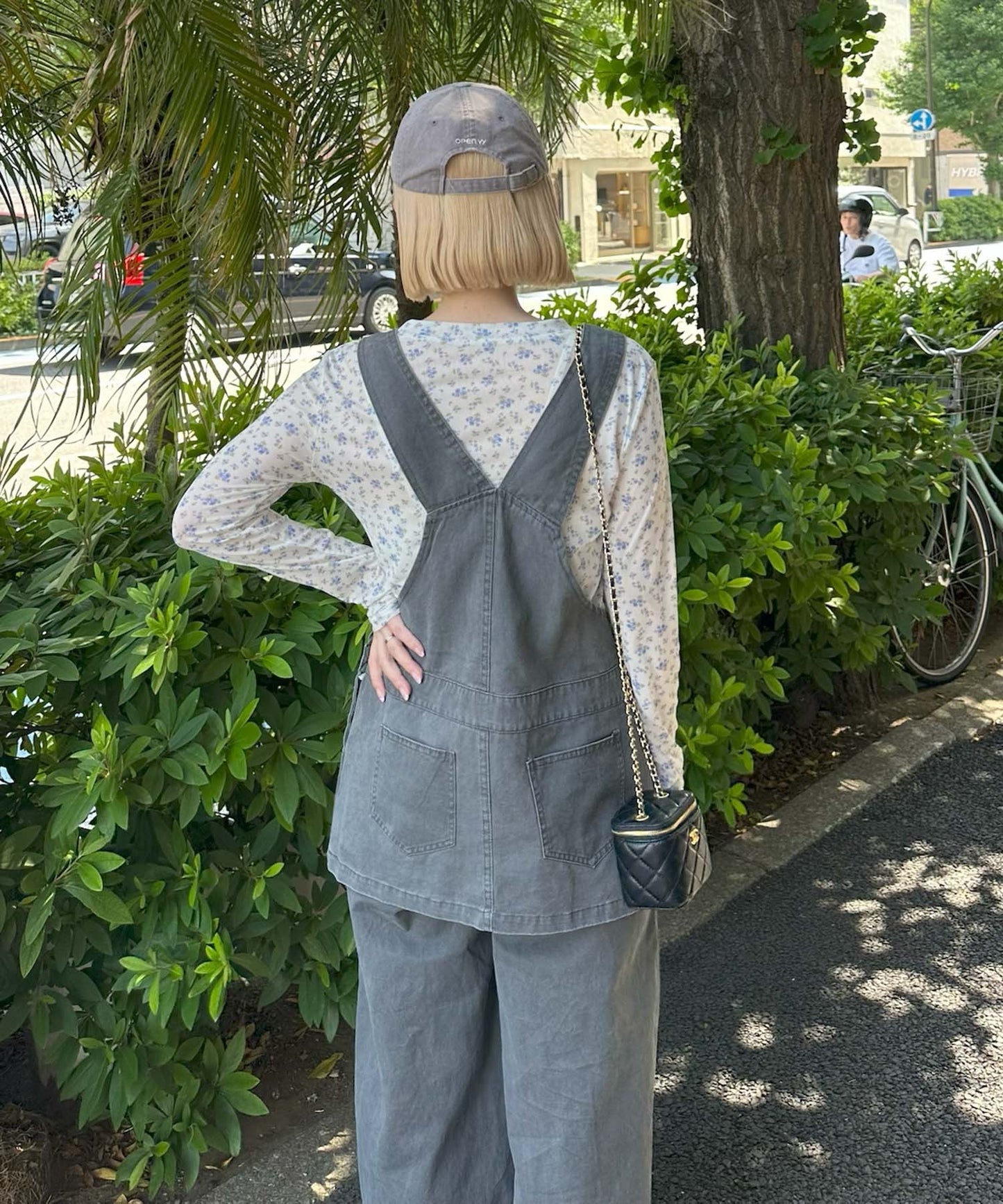 サロペットスカートとパンツのセット【グレー】