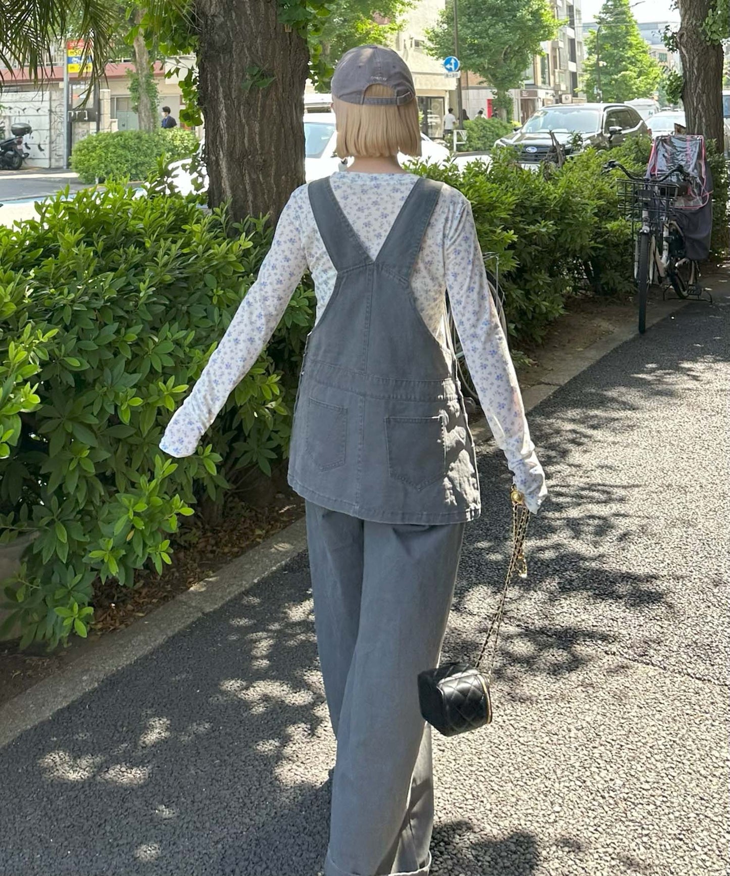 サロペットスカートとパンツのセット【グレー】