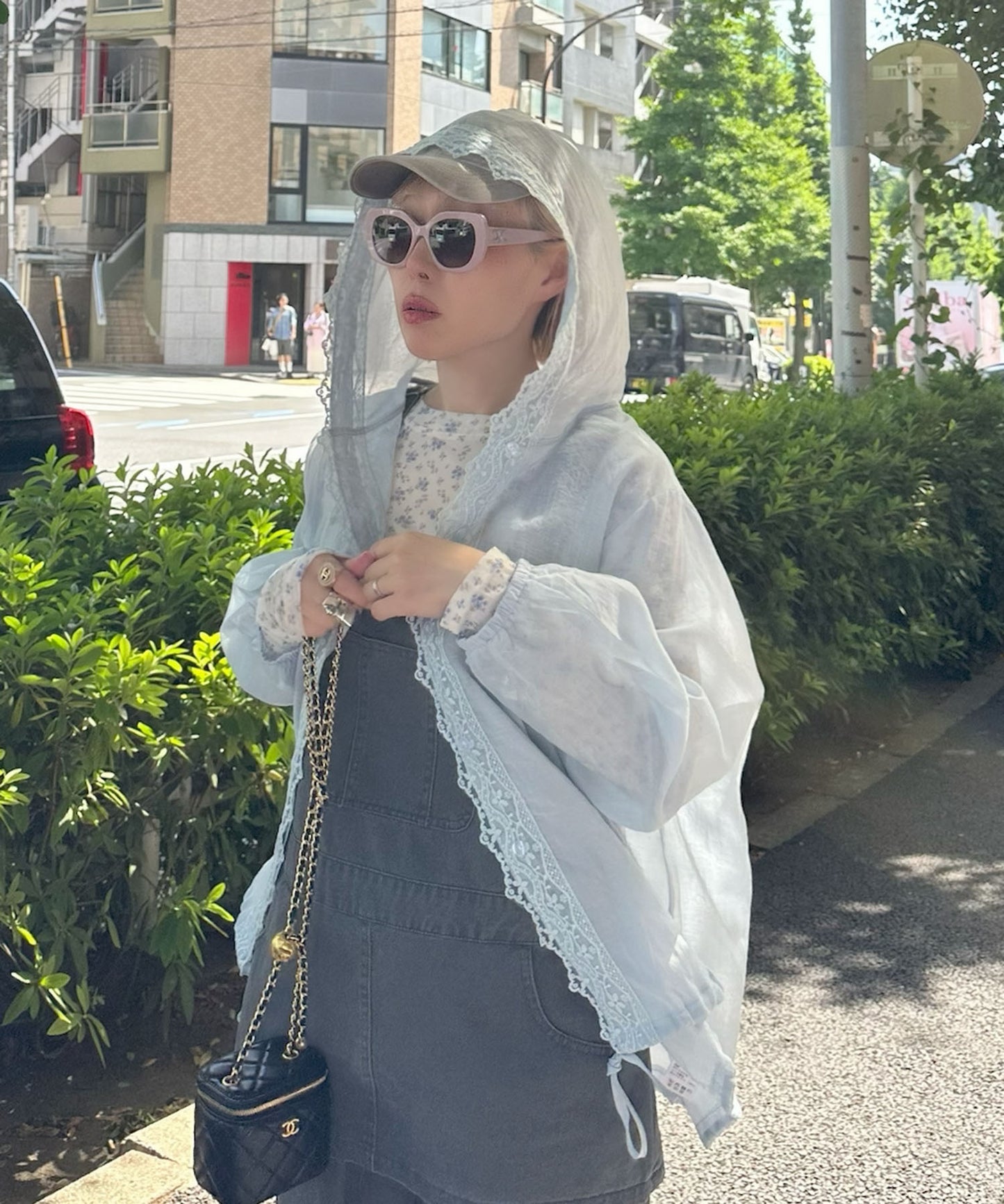サロペットスカートとパンツのセット【グレー】