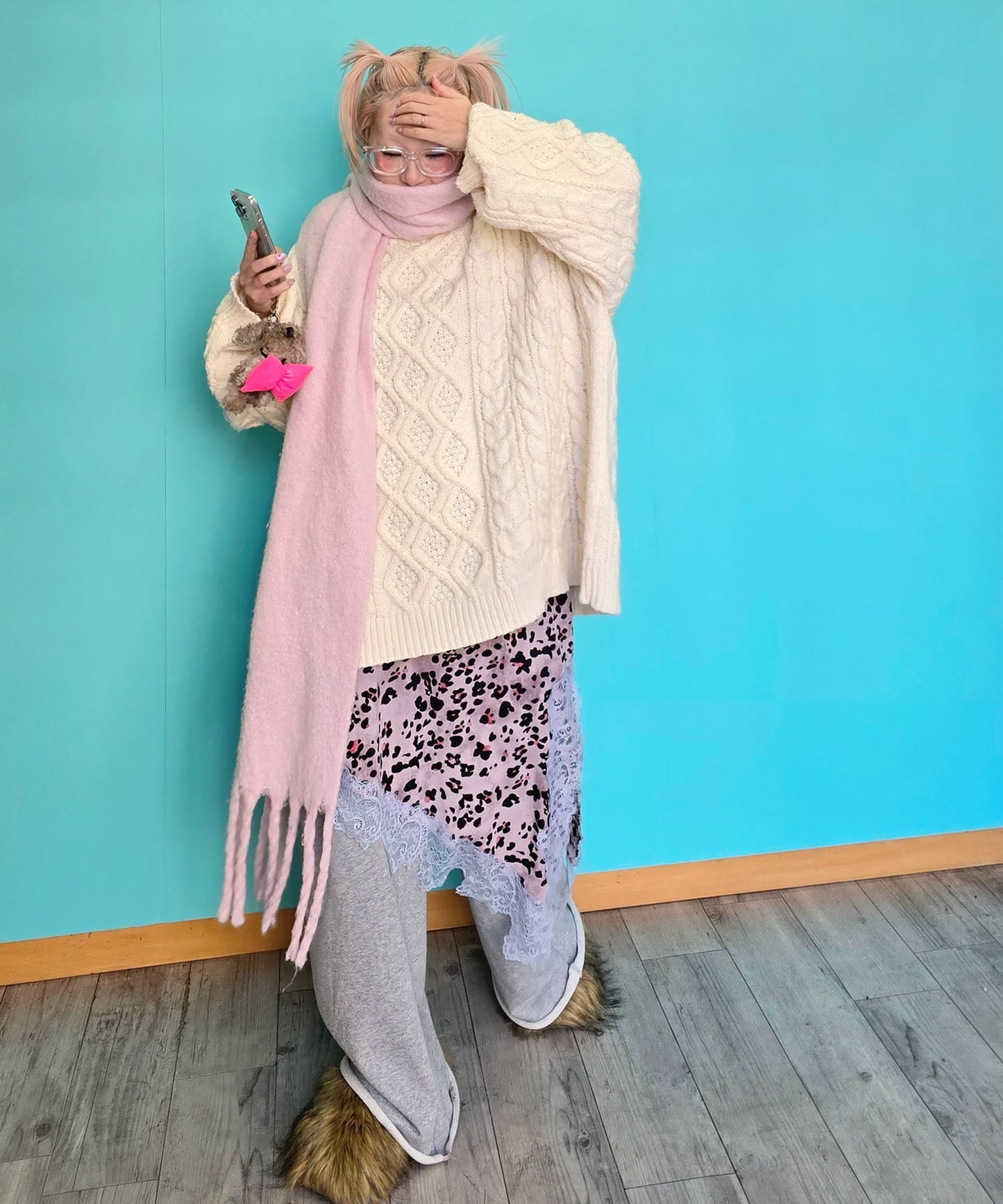 ランジェリーなキャミワンピ【アニマル】