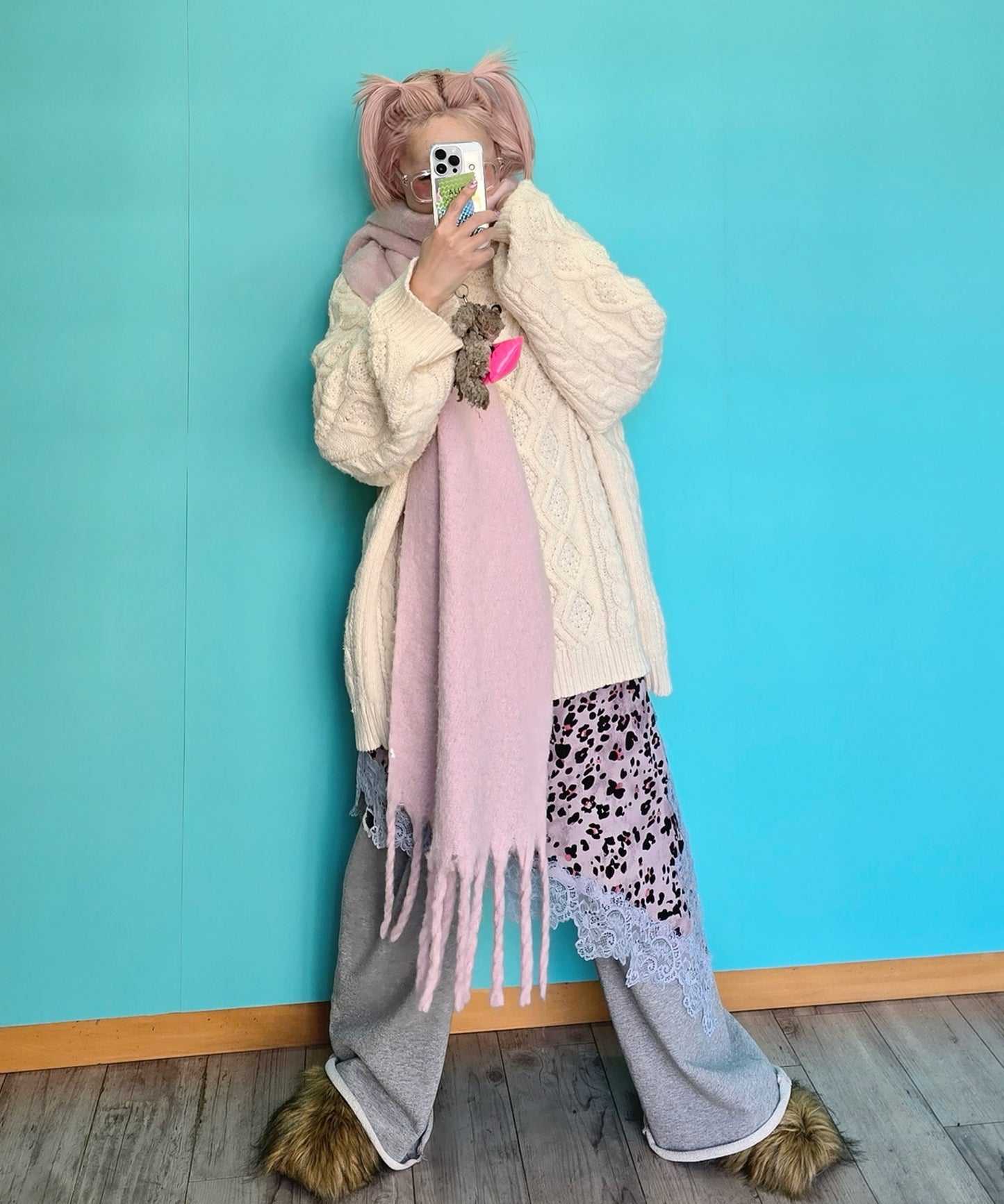 ランジェリーなキャミワンピ【アニマル】