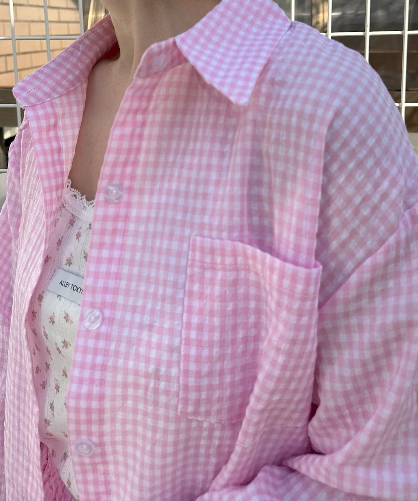 ラフなシャツ＆ショーパンセット【ピンク系その他】
