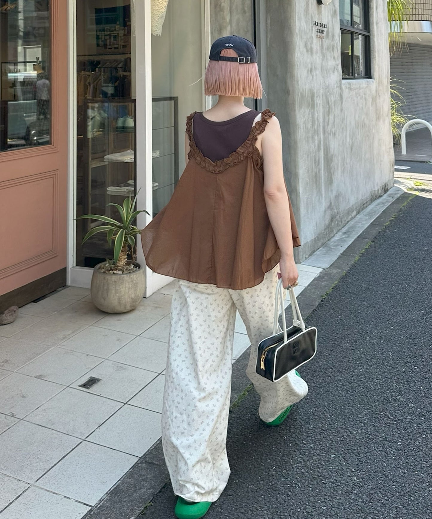 花柄ゆるパンツ【オフホワイト】