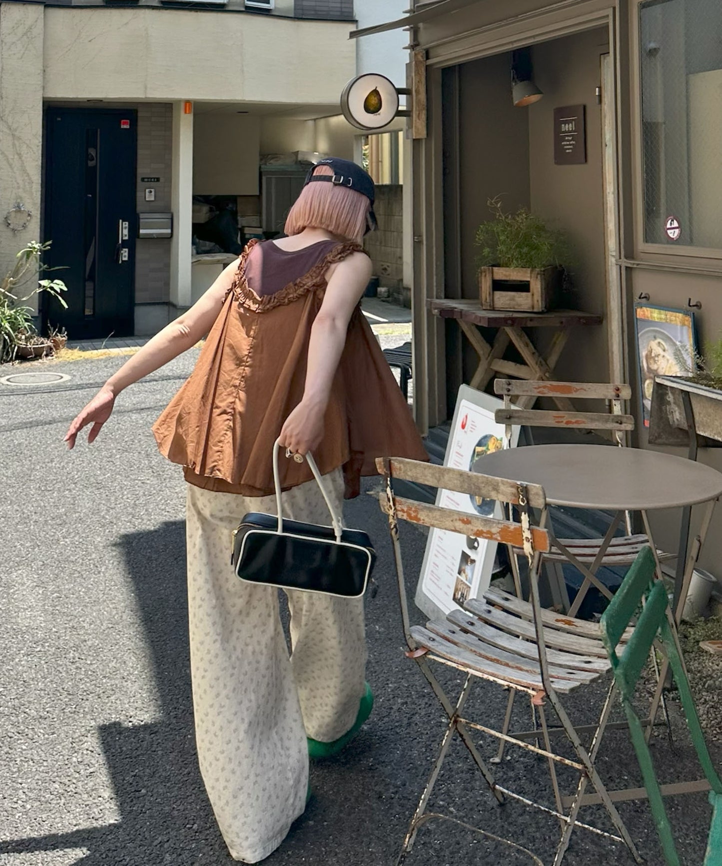 花柄ゆるパンツ【オフホワイト】