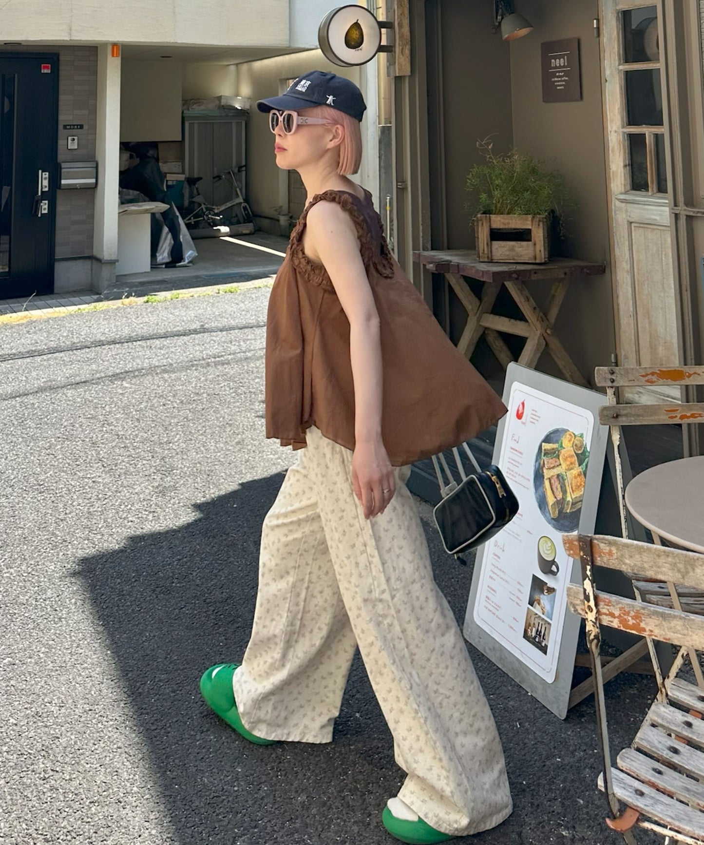 花柄ゆるパンツ【オフホワイト】