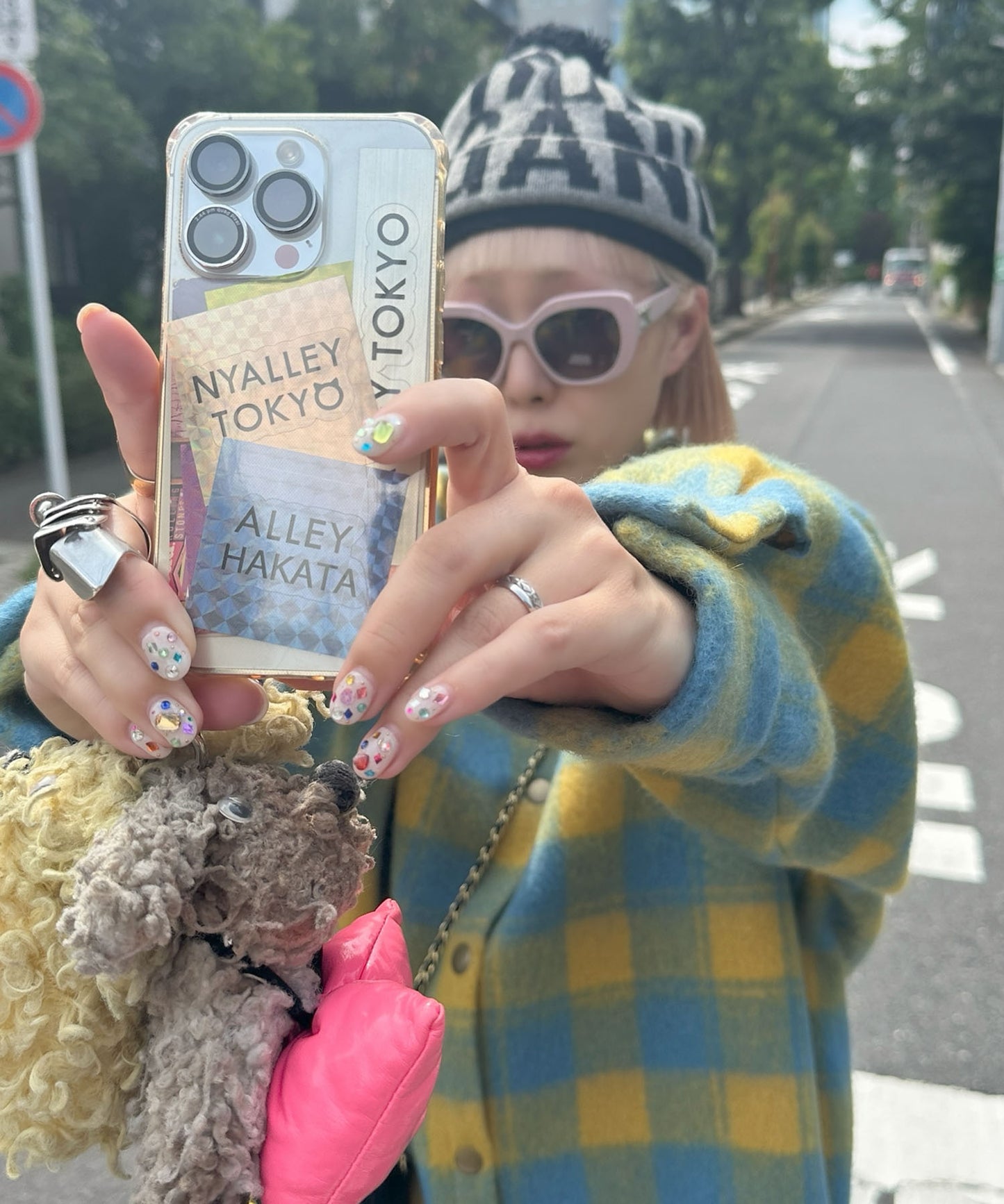 起毛チェックBIGシャツブルゾン【イエロー】