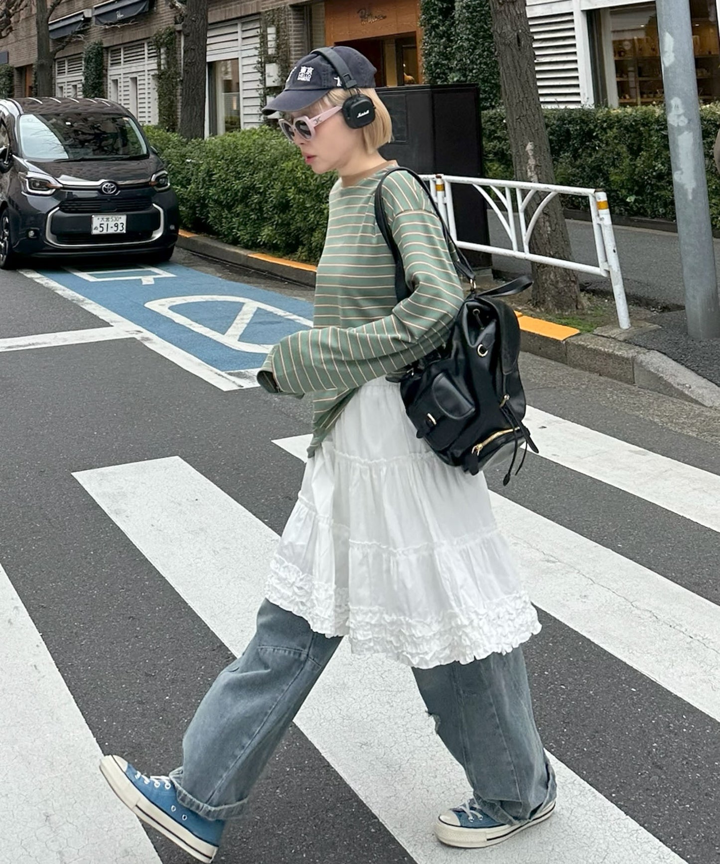 裾フリフリコットンスカート【オフホワイト】