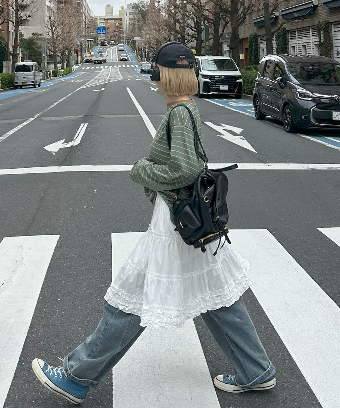 裾フリフリコットンスカート【オフホワイト】