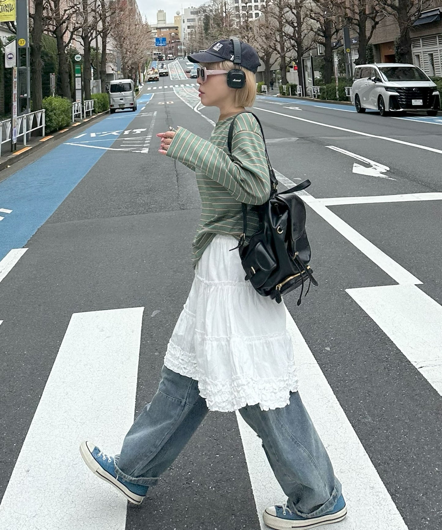 ボーダーBigロンT【グリーン】