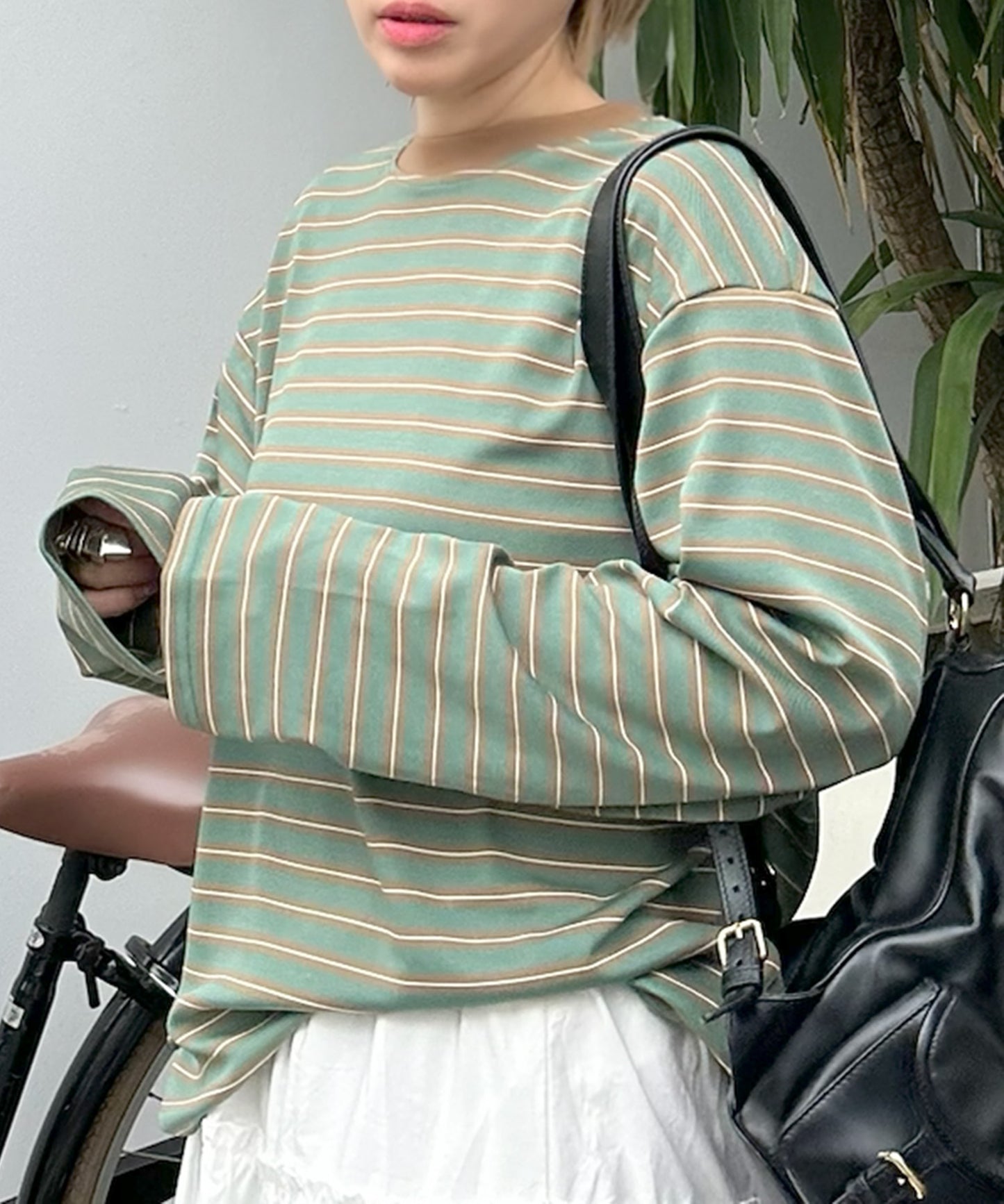 ボーダーBigロンT【グリーン】