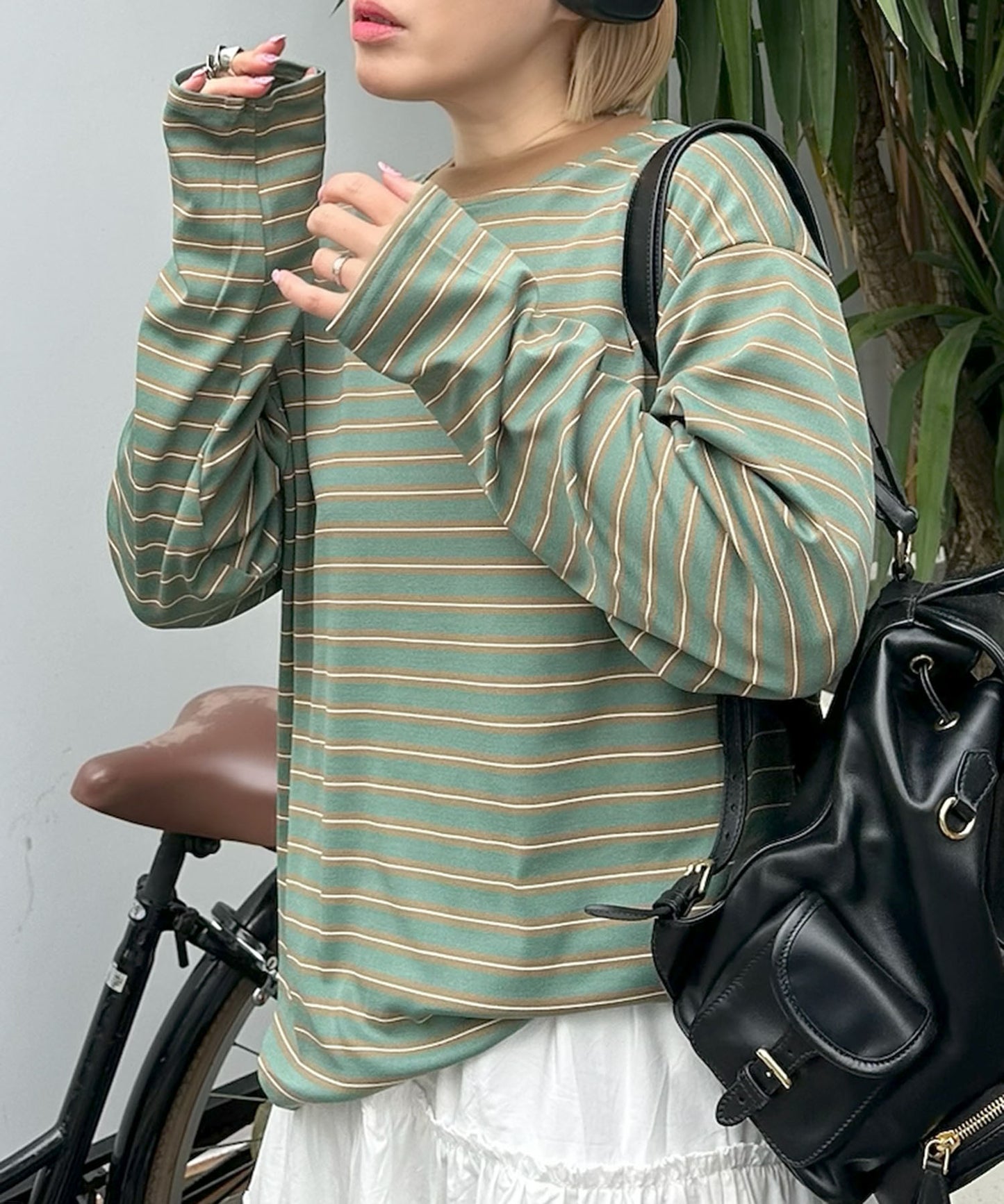 ボーダーBigロンT【グリーン】