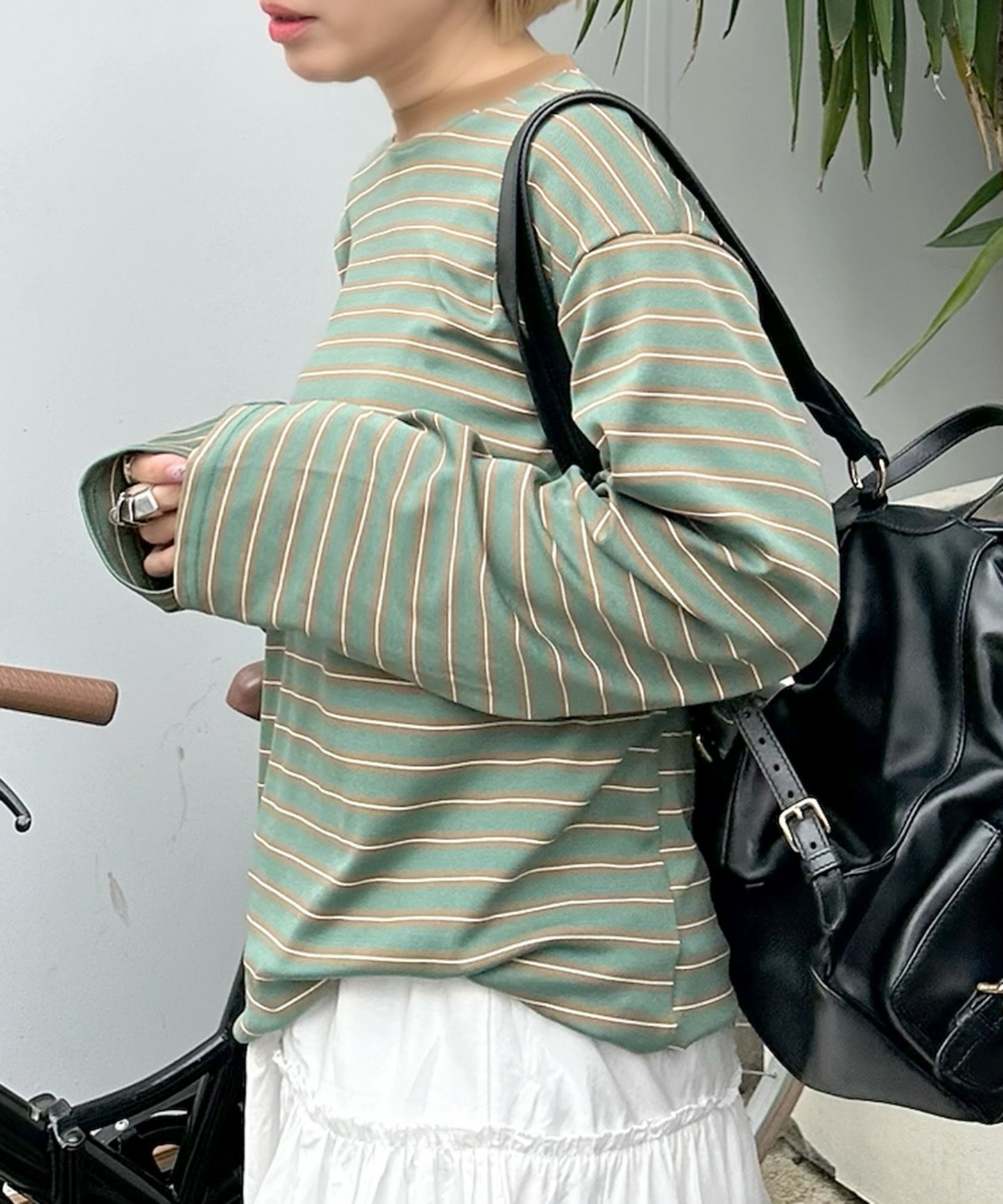 ボーダーBigロンT【グリーン】