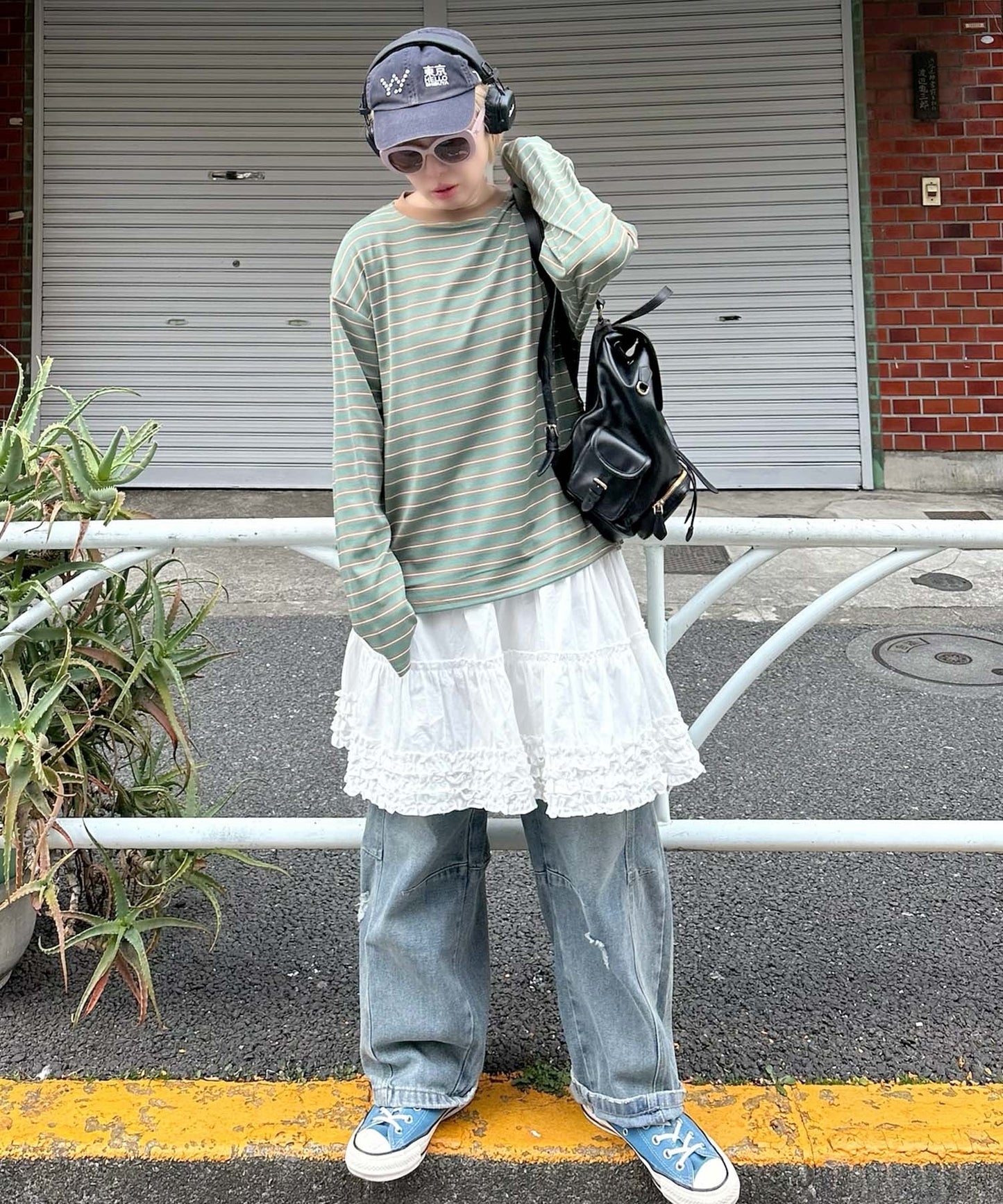 裾フリフリコットンスカート【オフホワイト】