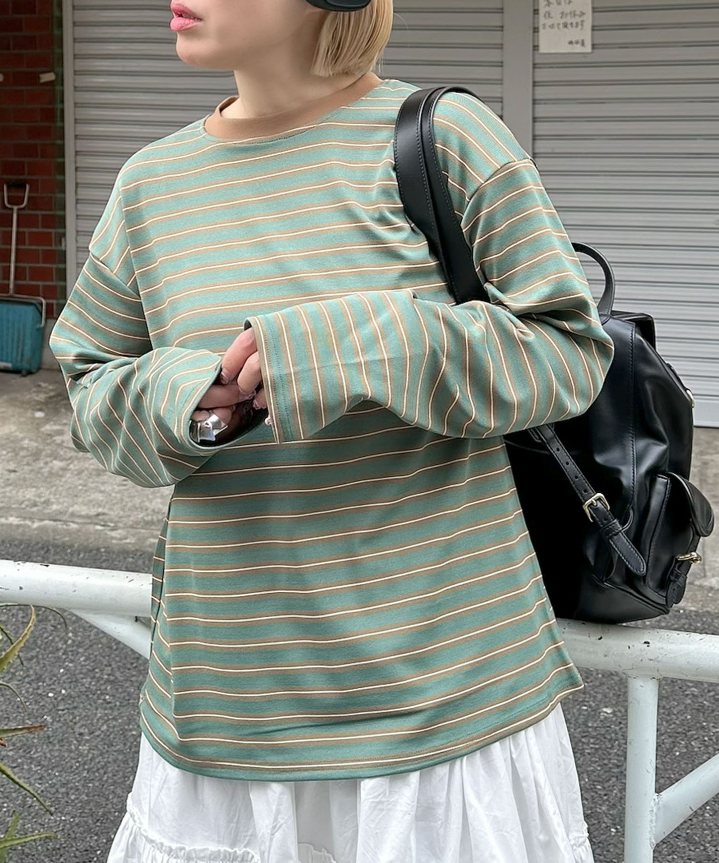 ボーダーBigロンT【グリーン】