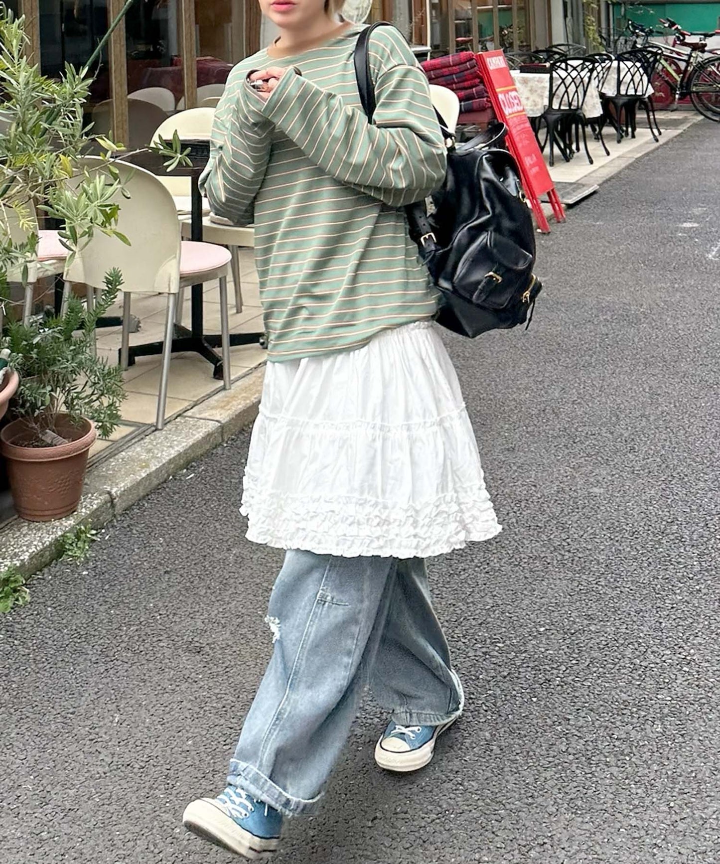 ボーダーBigロンT【グリーン】