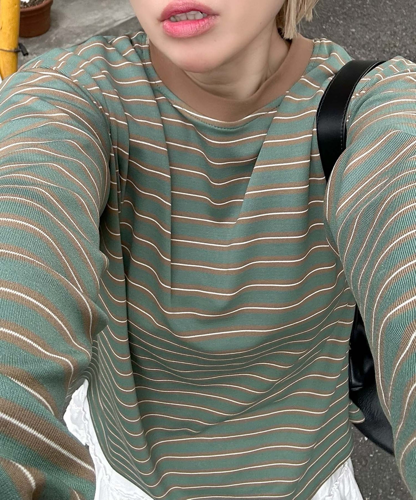 ボーダーBigロンT【グリーン】