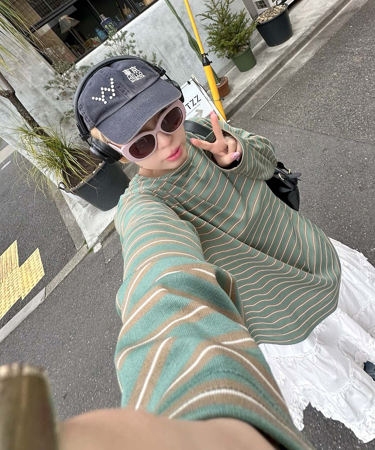 ボーダーBigロンT【グリーン】