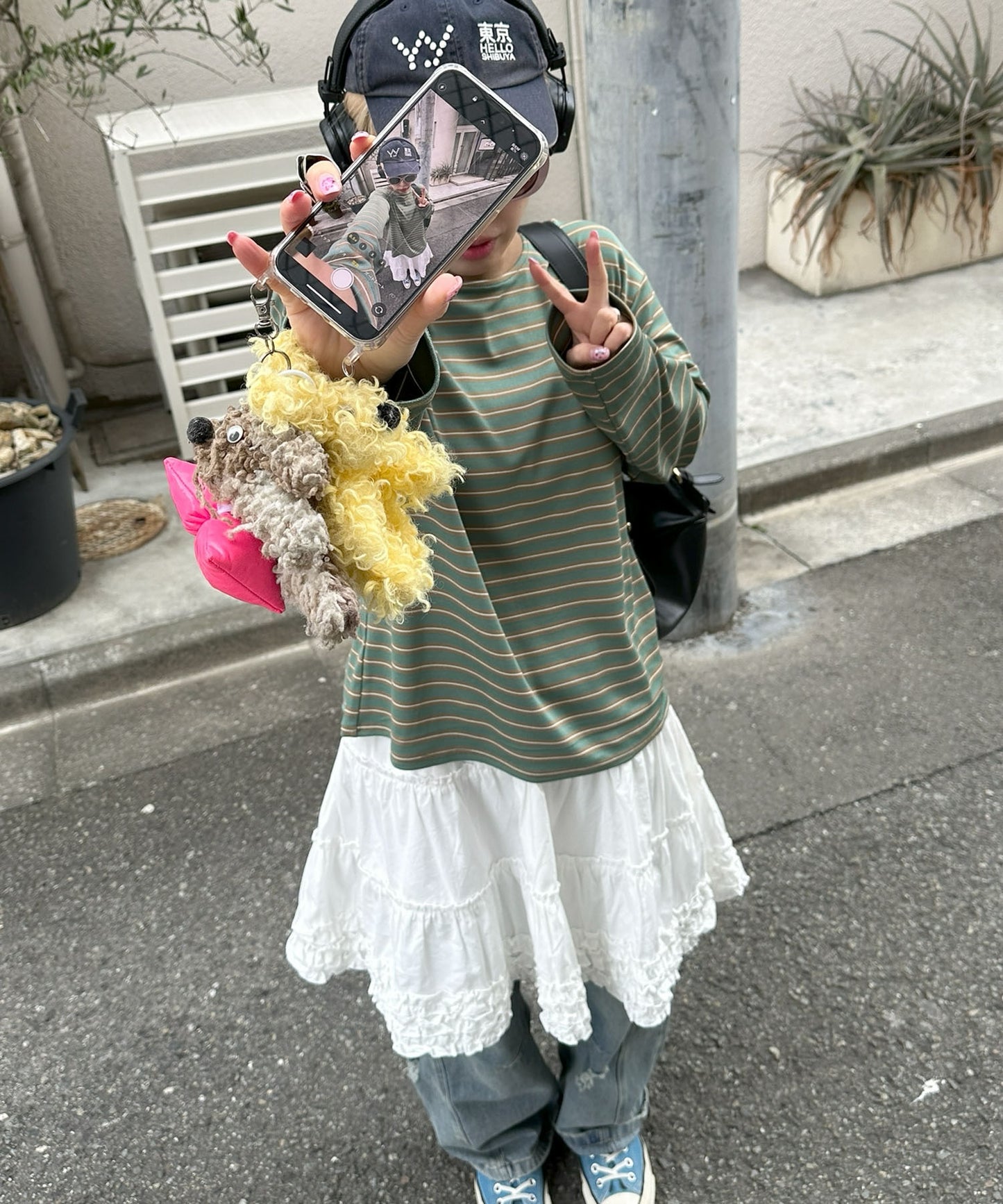 裾フリフリコットンスカート【オフホワイト】