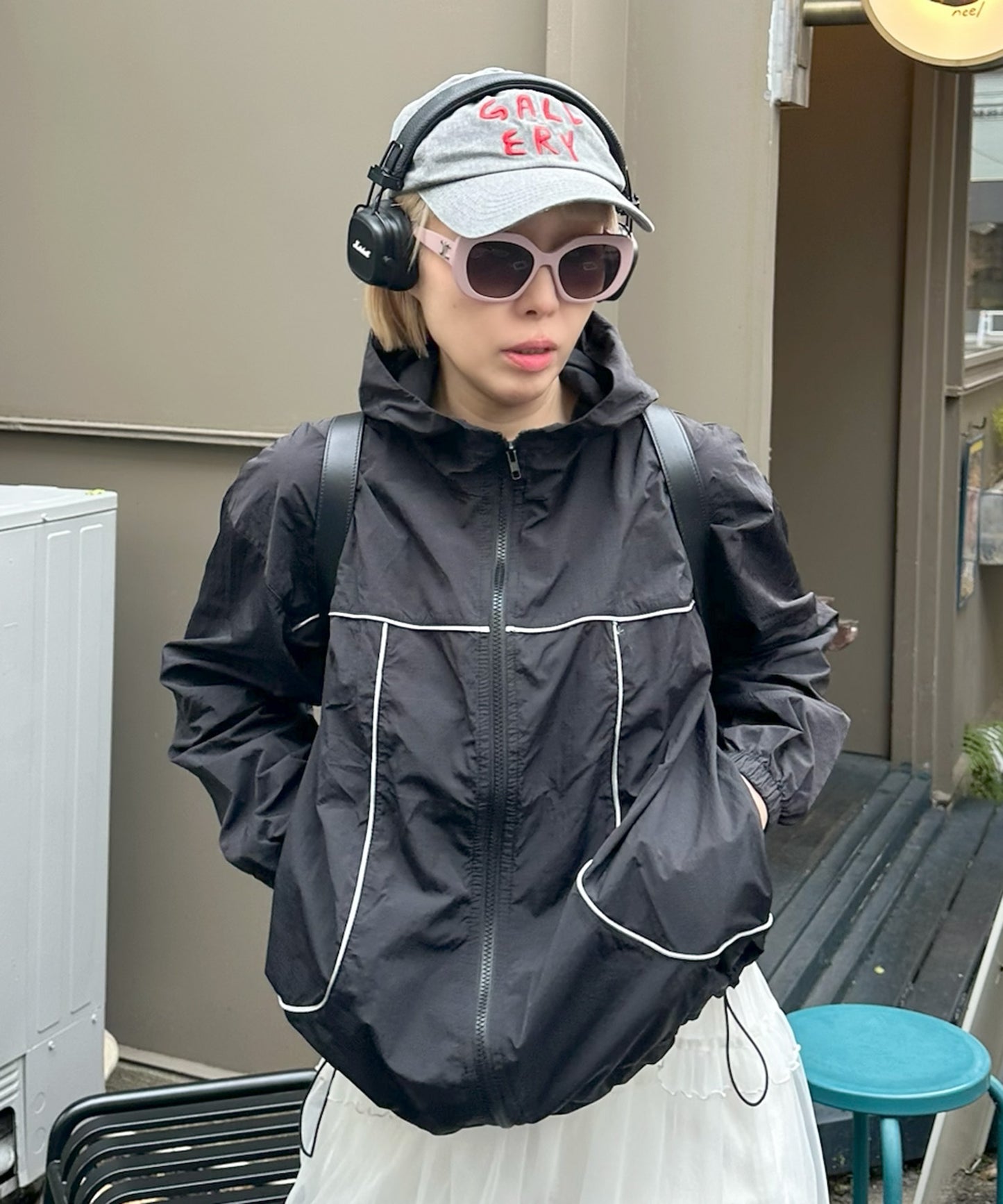 シャカシャカスポーツブルゾン【ブラック】