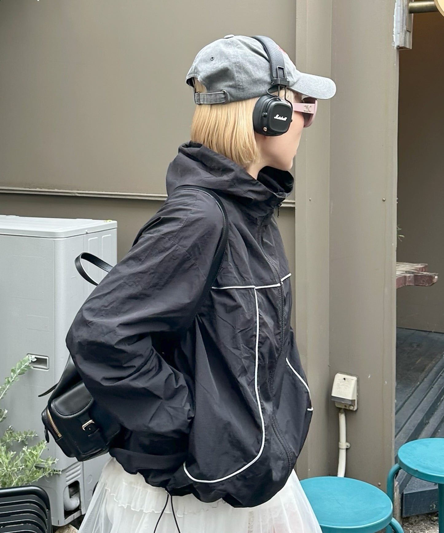 シャカシャカスポーツブルゾン【ブラック】