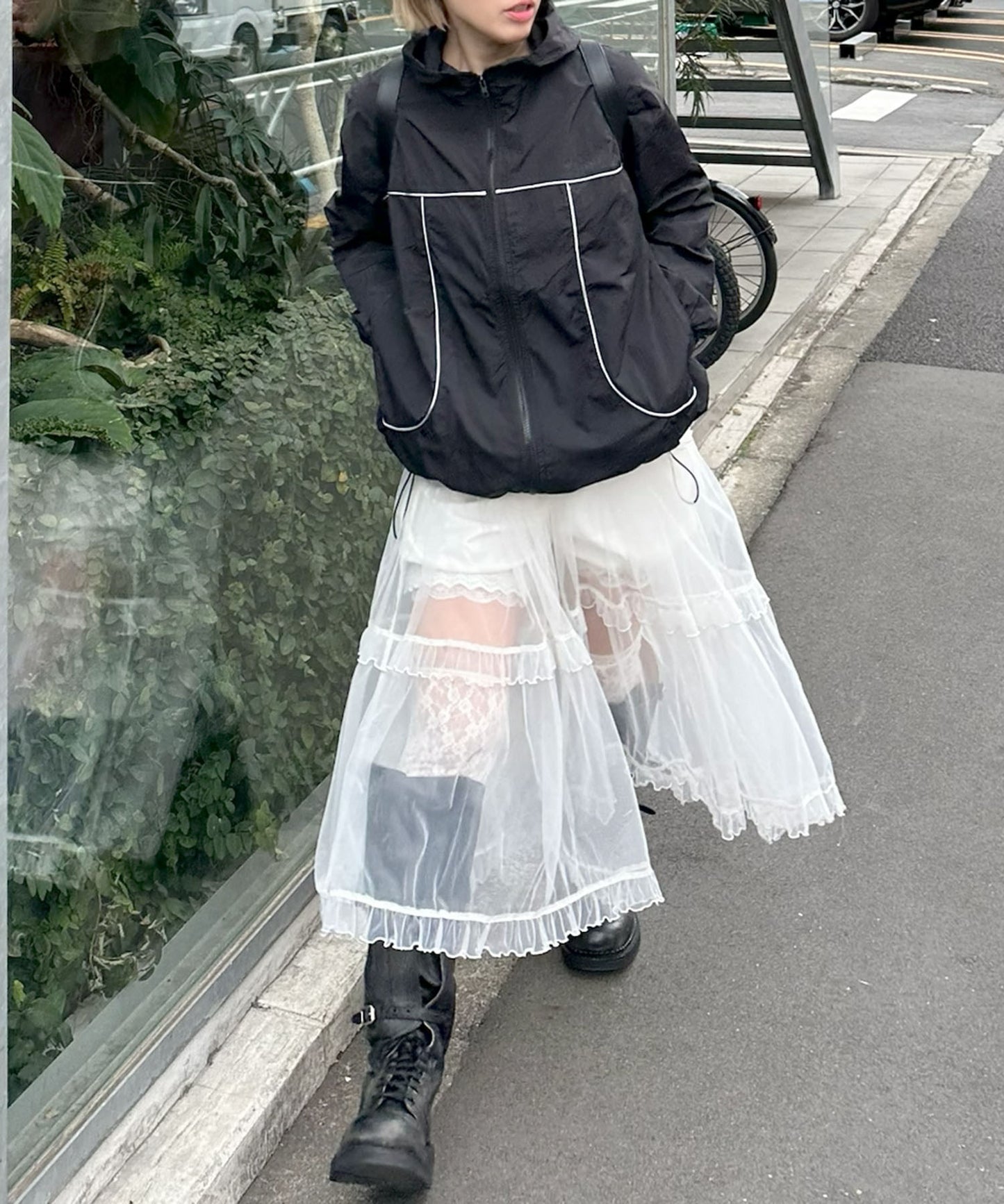 シャカシャカスポーツブルゾン【ブラック】