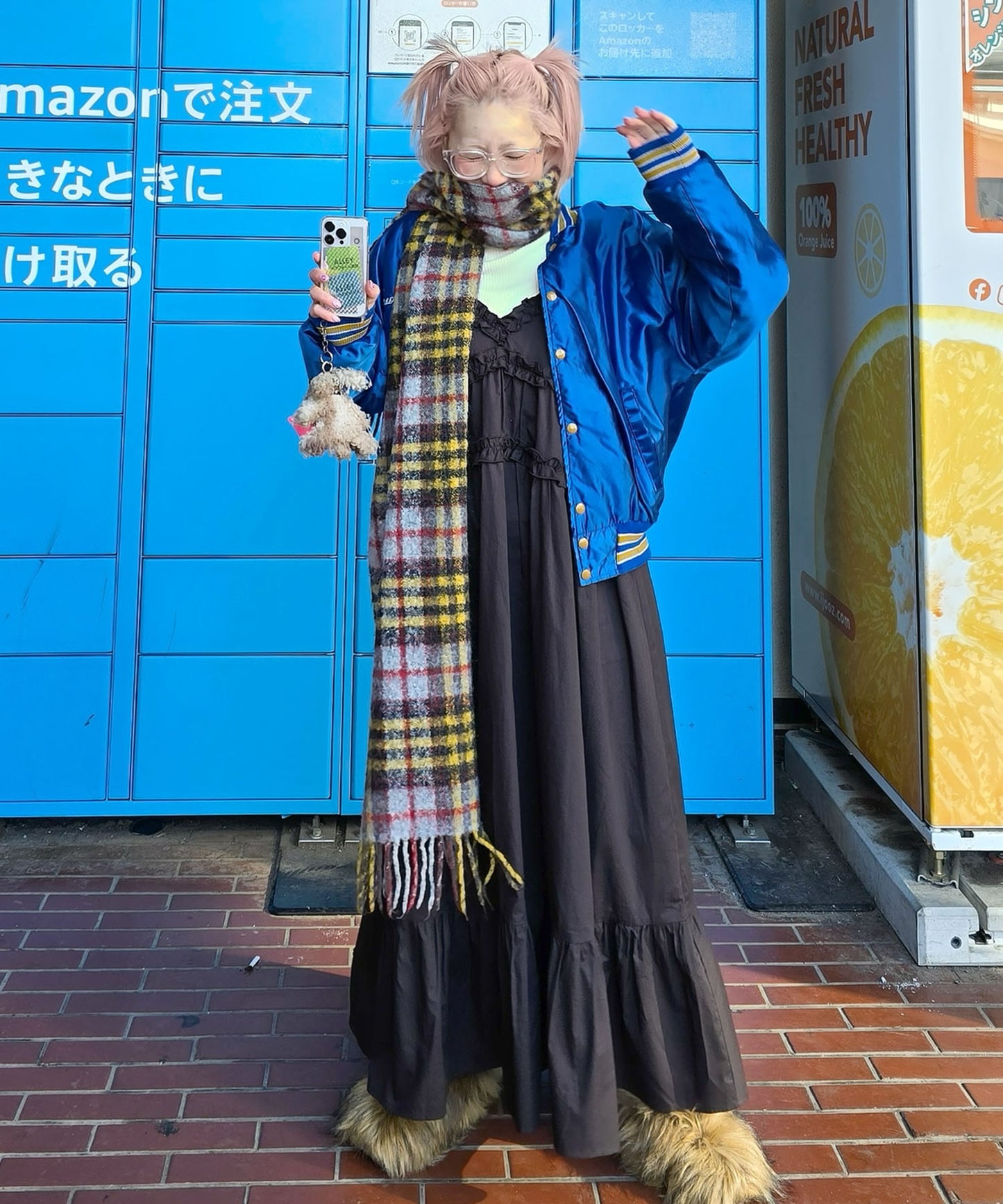 コットンフリルキャミワンピ【スミクロ】