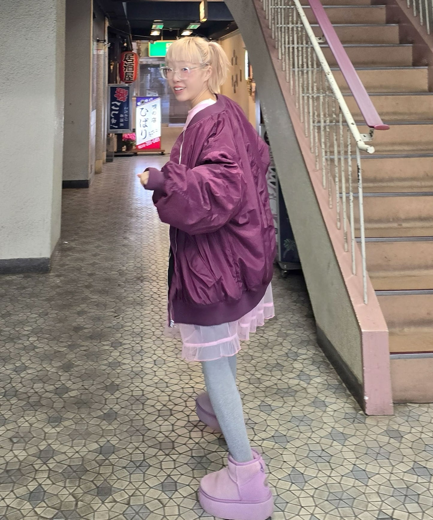 フリルティアードキャミワンピミニ【ピンク】