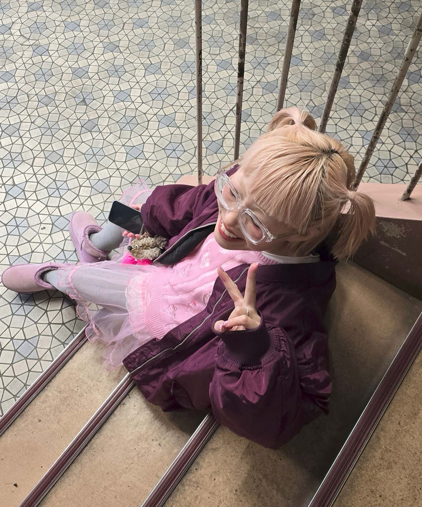 フリルティアードキャミワンピミニ【ピンク】