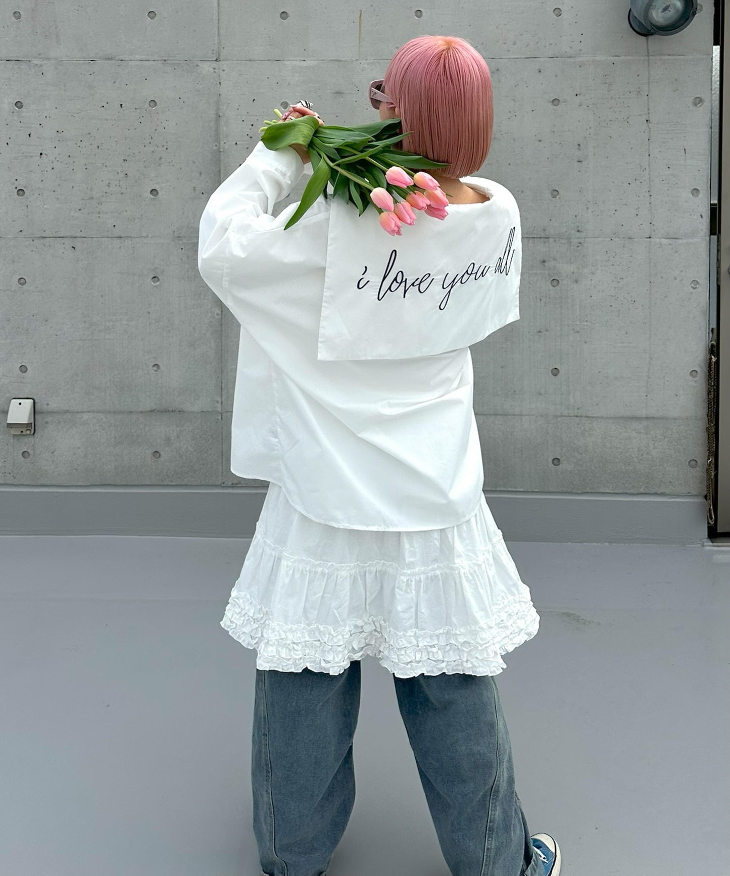 【リバイバル】メッセージセーラーシャツ【オフホワイト】