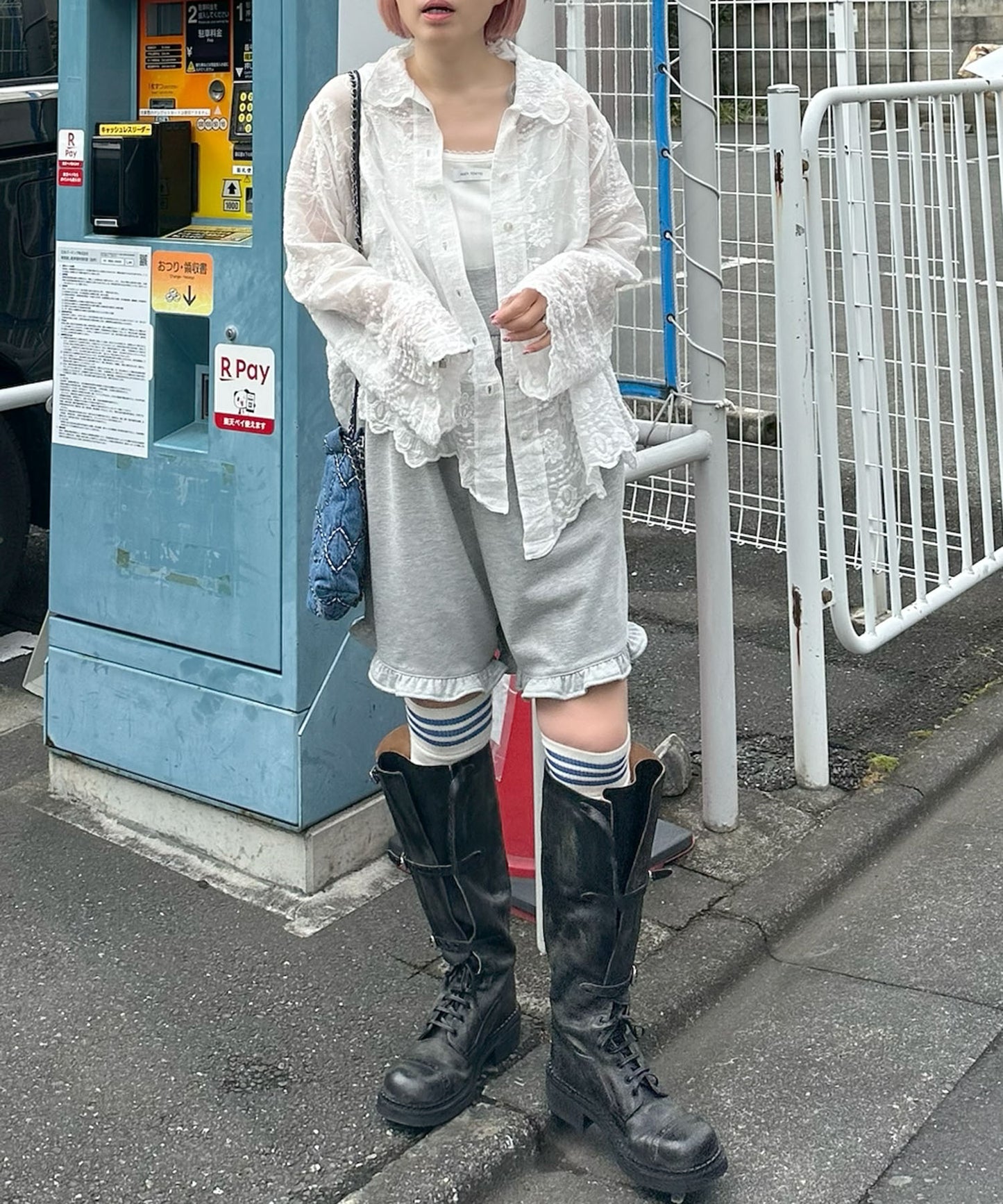 シアーフラワーBigシャツ【オフホワイト】