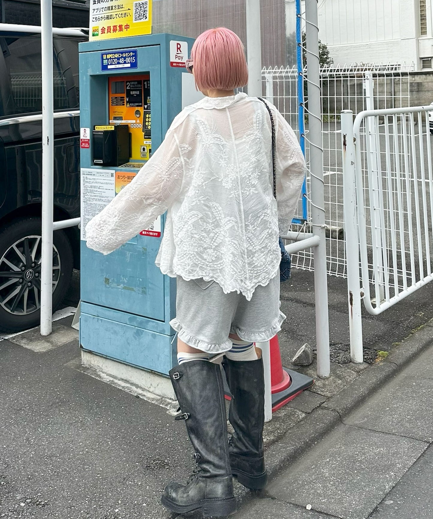 シアーフラワーBigシャツ【オフホワイト】