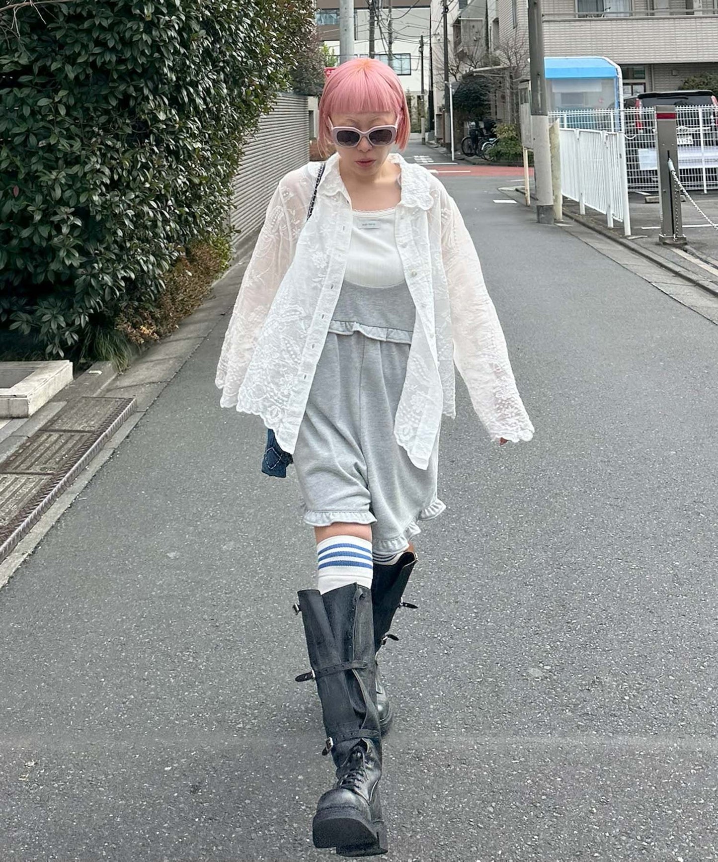 シアーフラワーBigシャツ【オフホワイト】