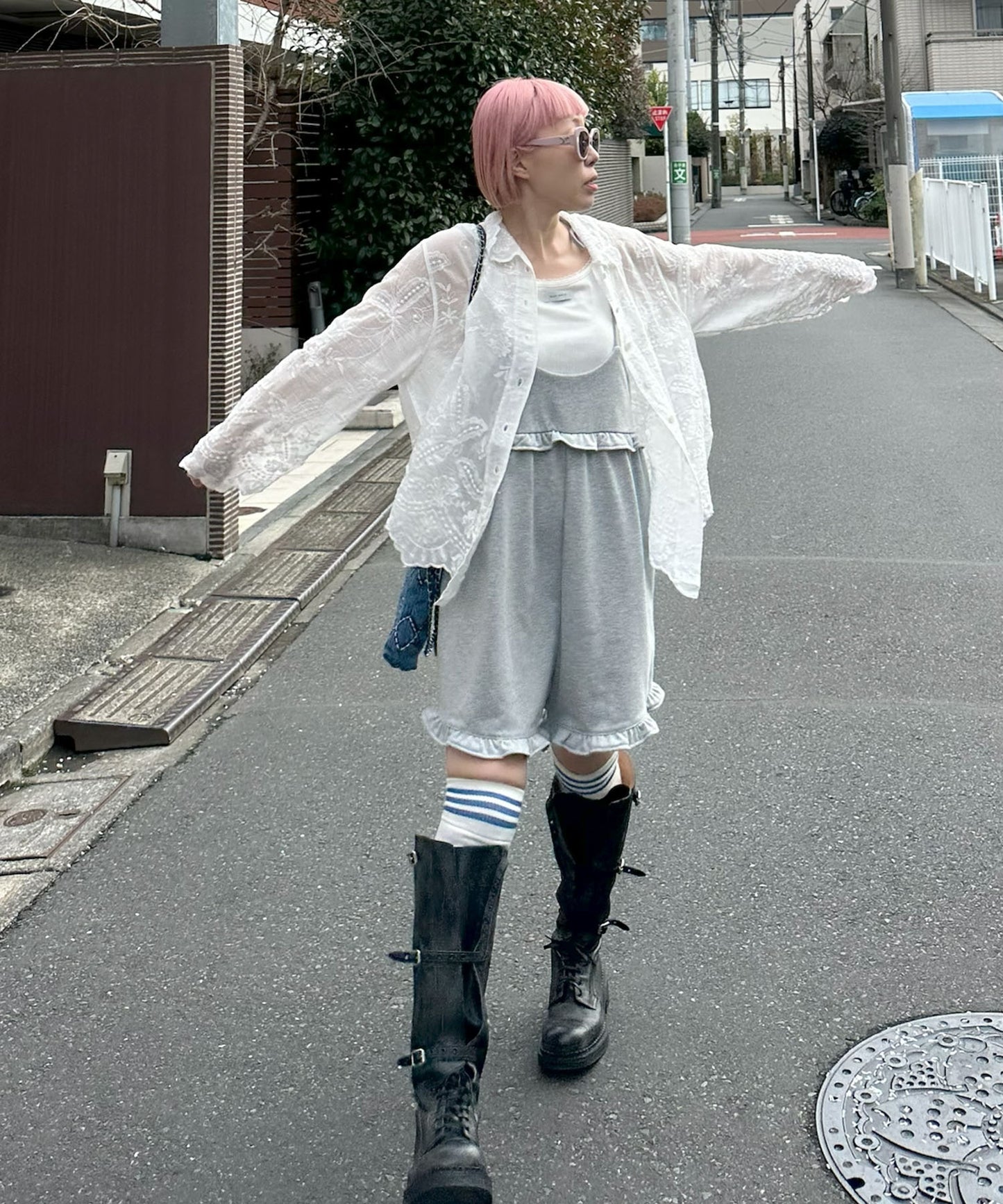 シアーフラワーBigシャツ【オフホワイト】