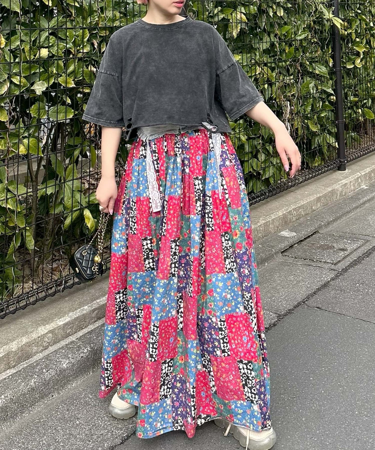 ひとくせウォッシュ加工BIG T【ブラック】