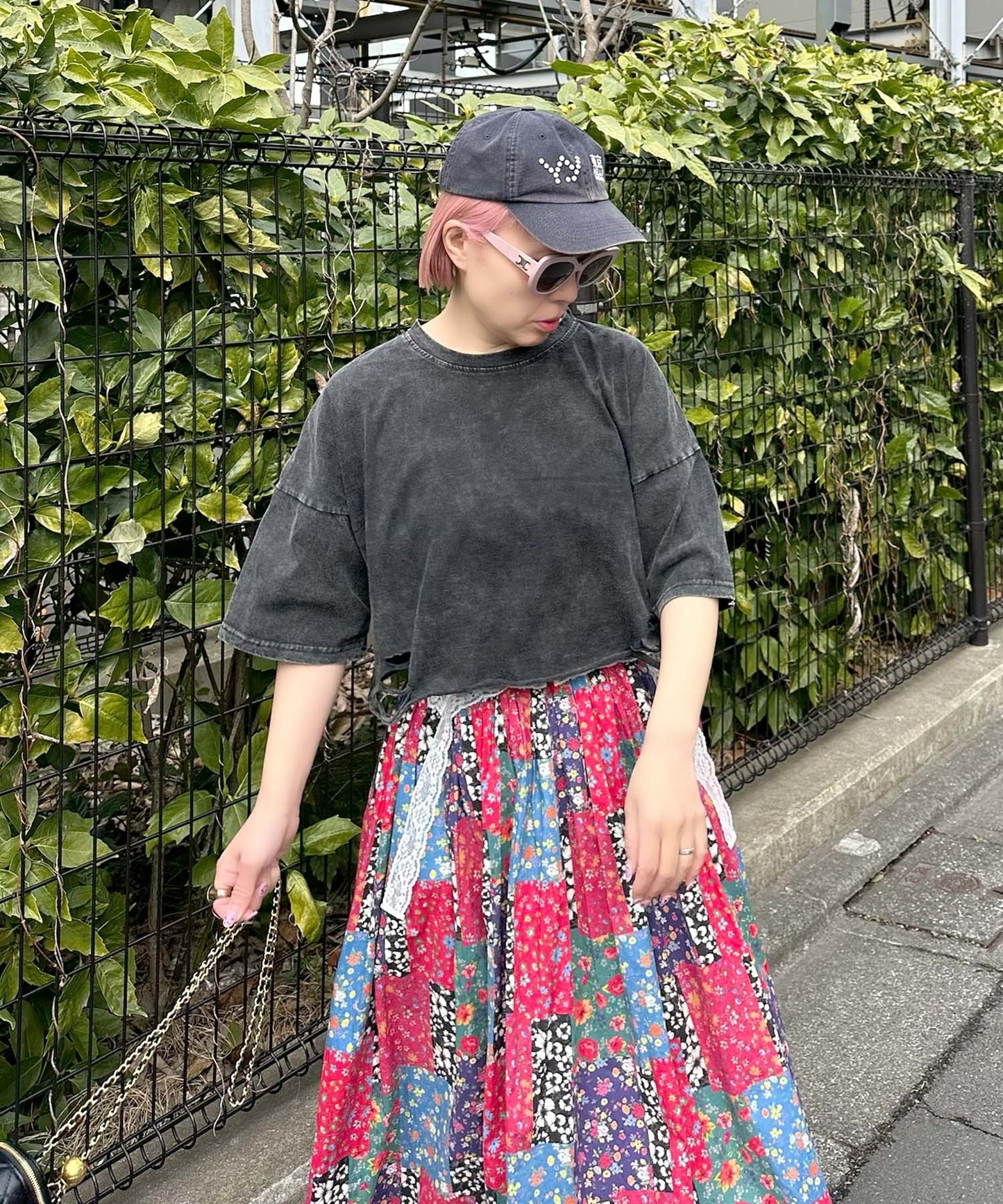 ひとくせウォッシュ加工BIG T【ブラック】