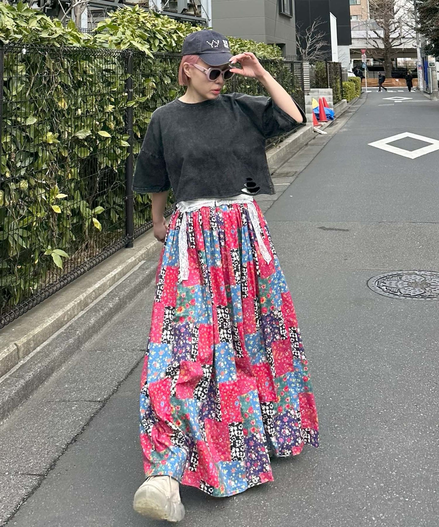 ひとくせウォッシュ加工BIG T【ブラック】