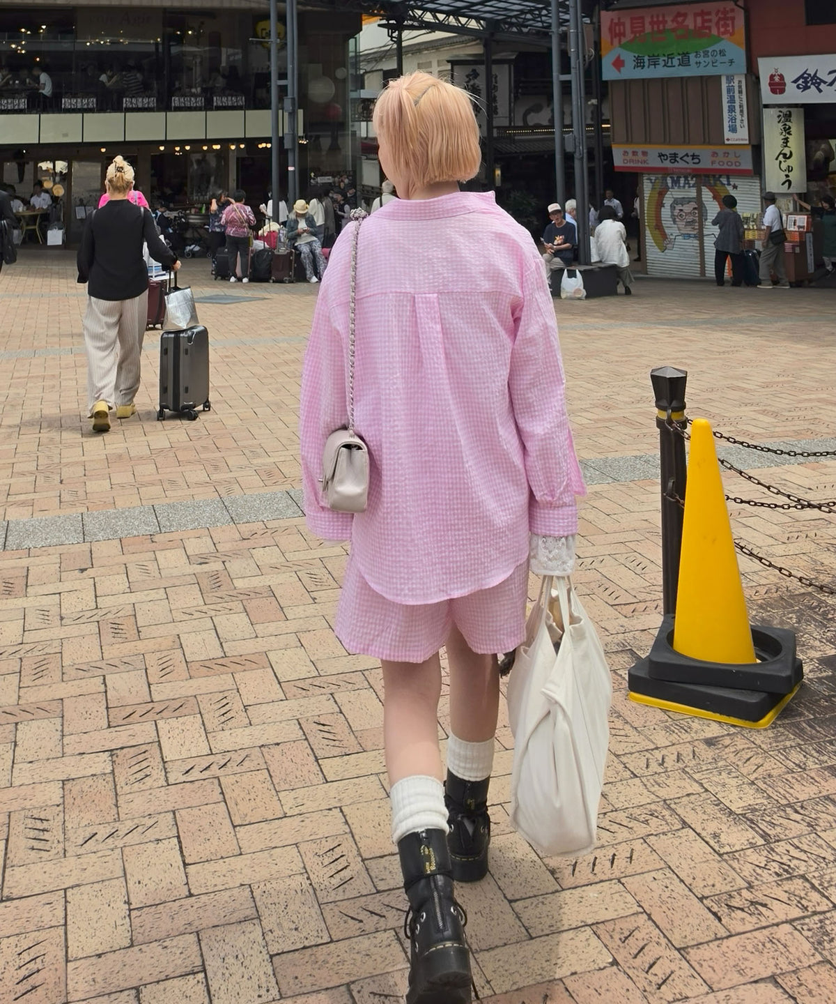 ラフなシャツ＆ショーパンセット【ピンク系その他】