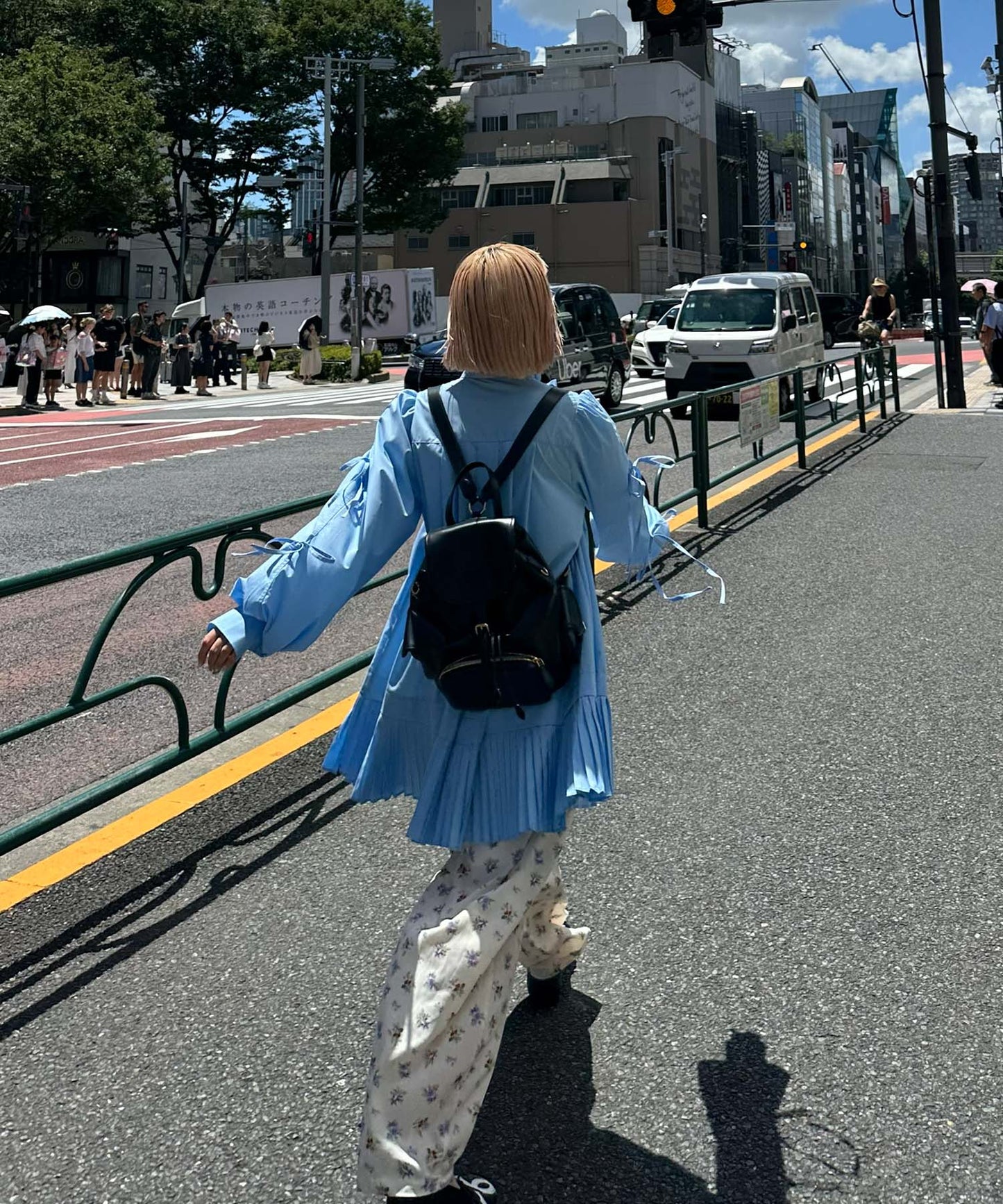 プリーツミニボウタイワンピ【ライトブルー】